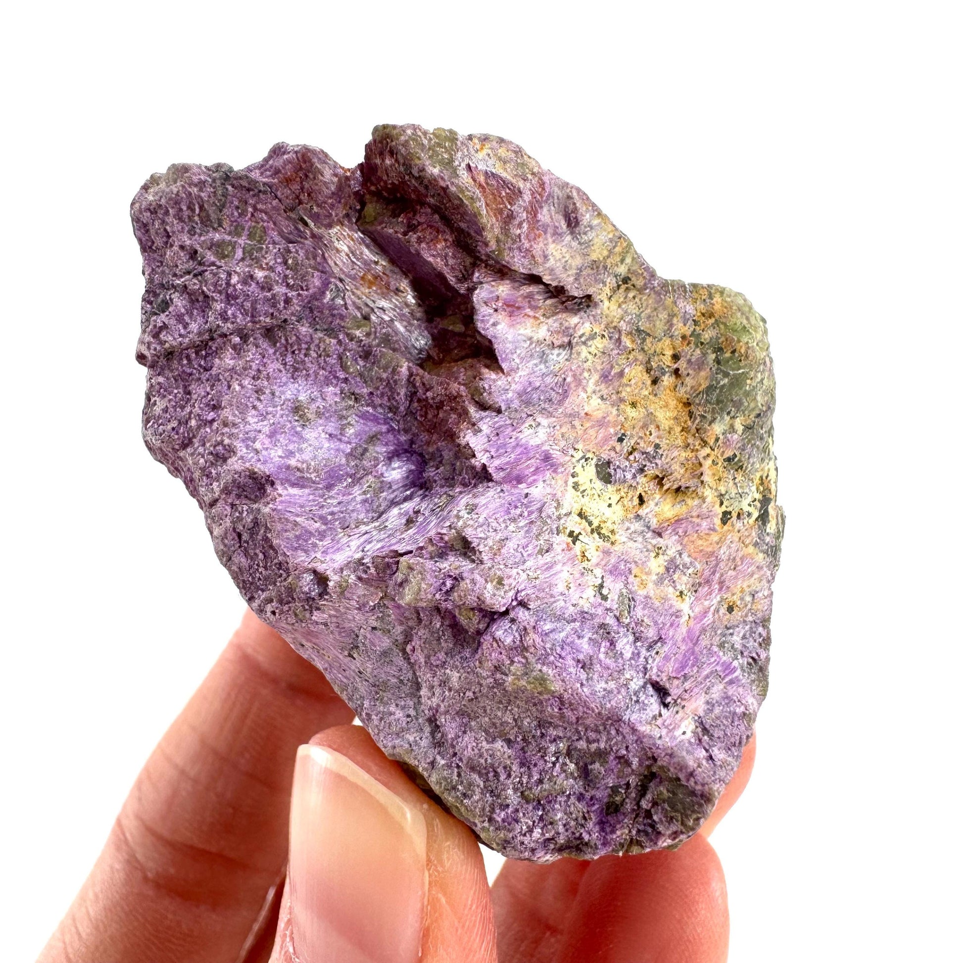 Stichtite | purple stichtite with serpentine, mineral specimen from South Africa