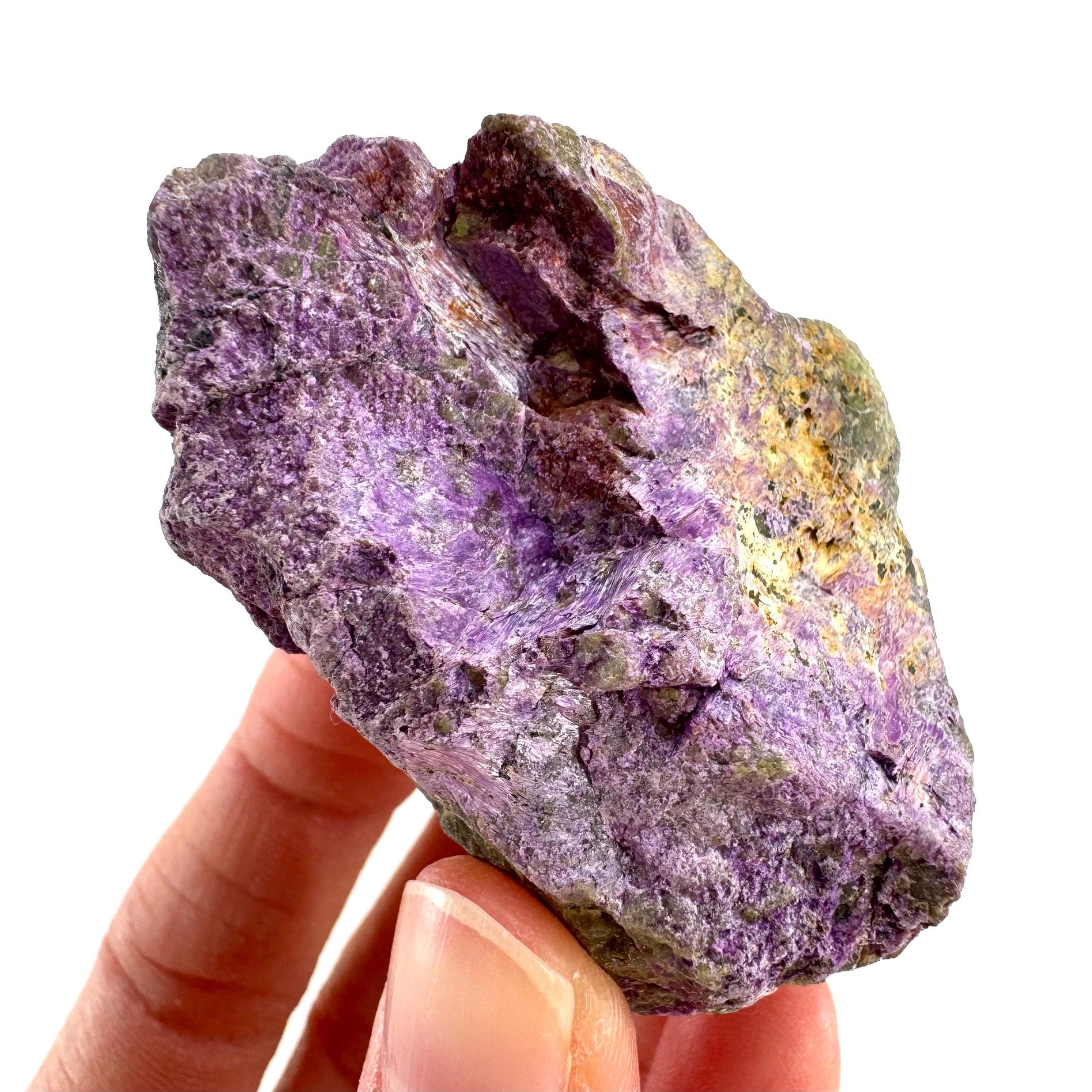 Stichtite | purple stichtite with serpentine, mineral specimen from South Africa
