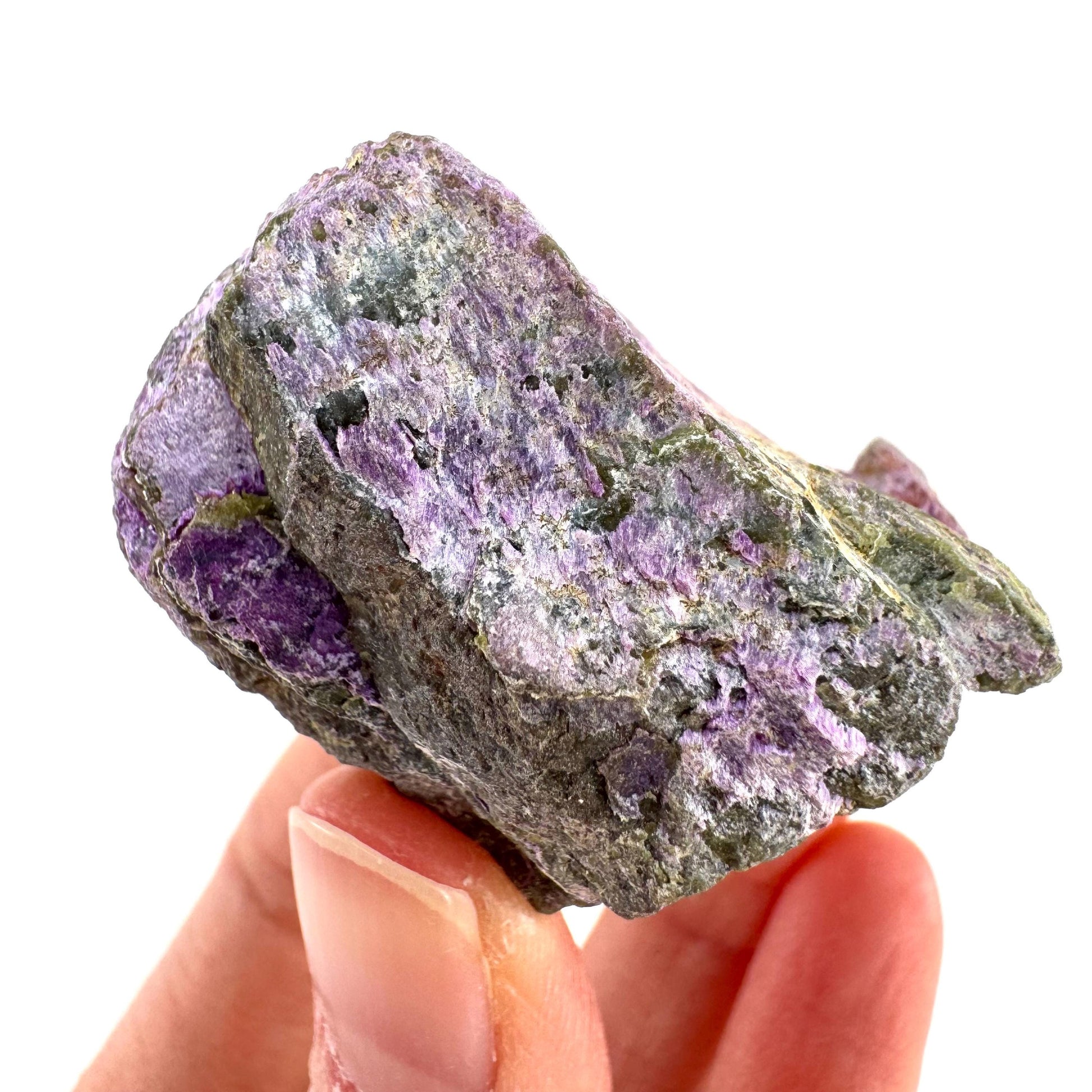 Stichtite | purple stichtite with serpentine, mineral specimen from South Africa