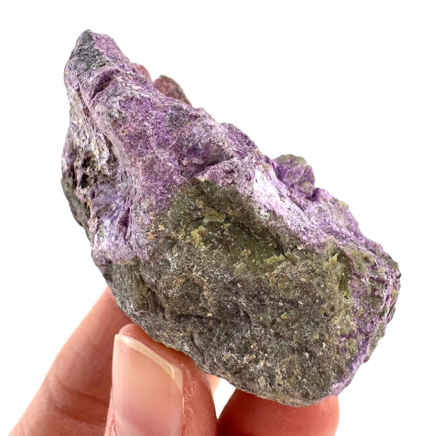 Stichtite | purple stichtite with serpentine, mineral specimen from South Africa