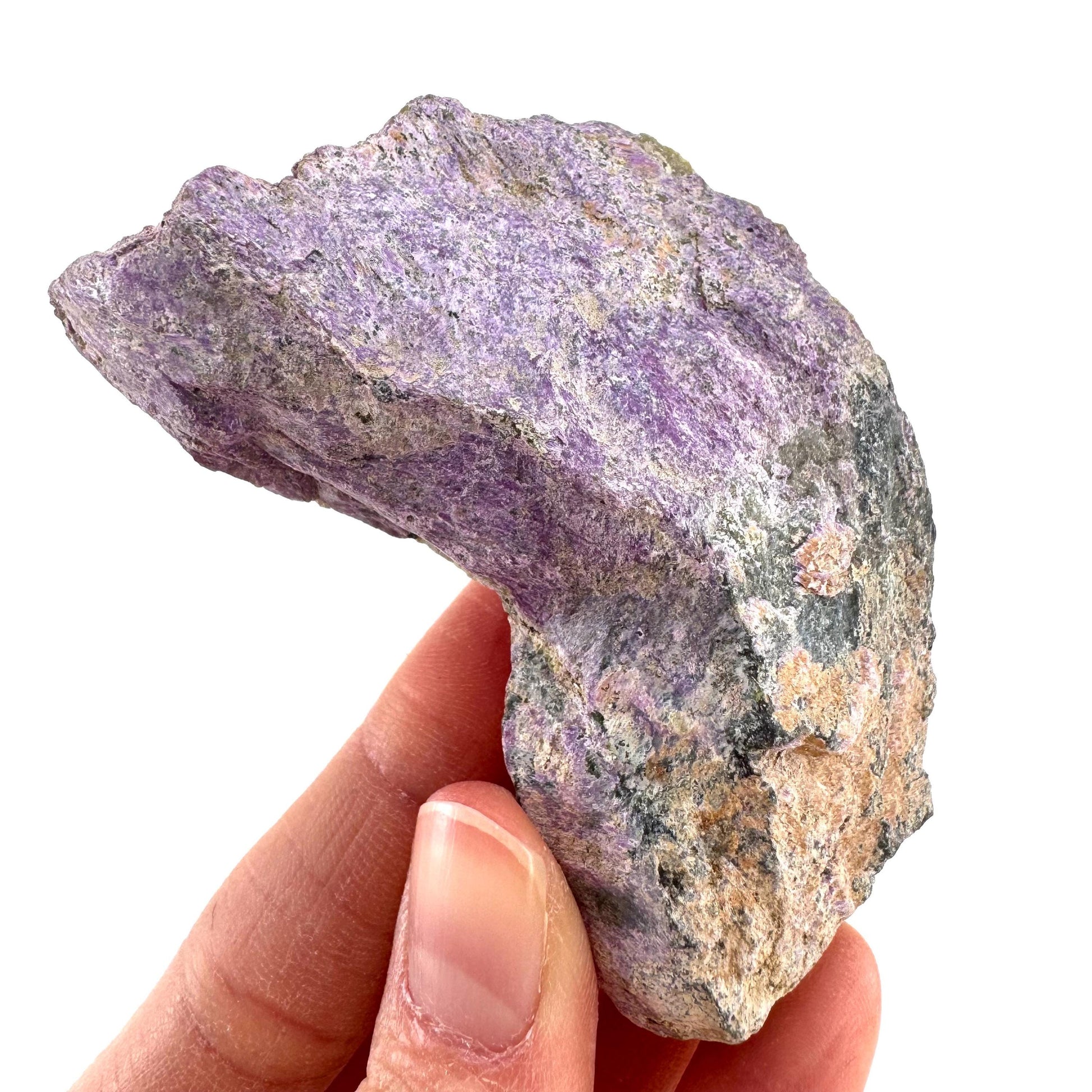 Stichtite | purple stichtite with serpentine, mineral specimen from South Africa