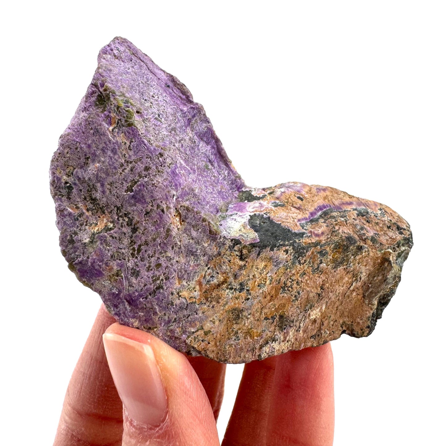 Stichtite | purple stichtite with serpentine, mineral specimen from South Africa