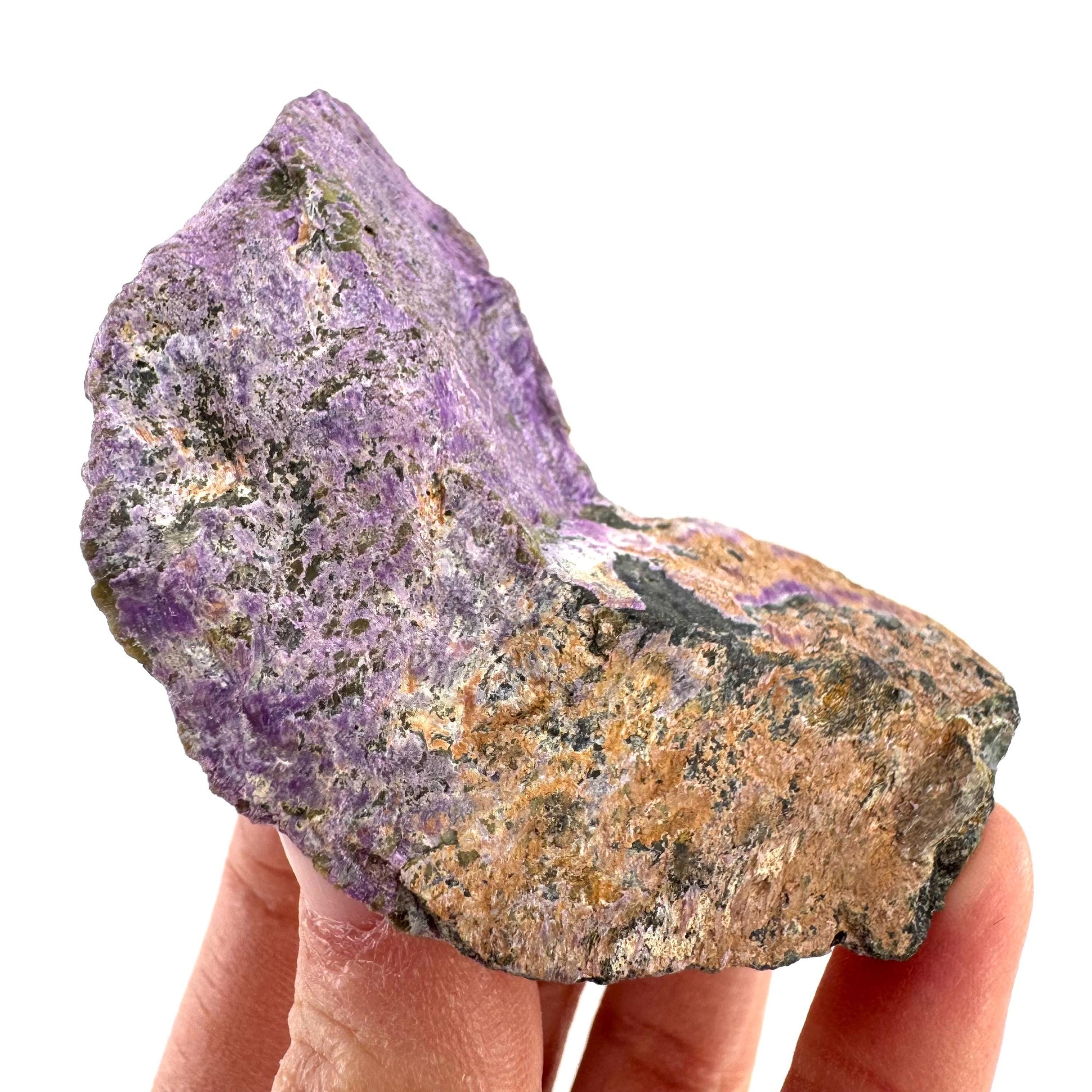 Stichtite | purple stichtite with serpentine, mineral specimen from South Africa