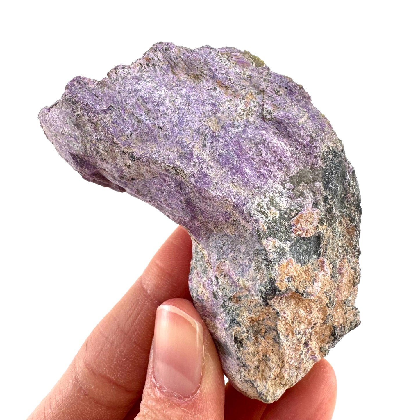 Stichtite | purple stichtite with serpentine, mineral specimen from South Africa