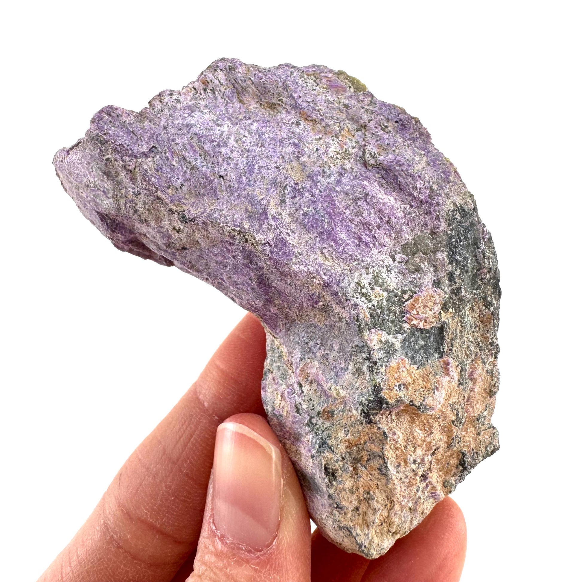 Stichtite | purple stichtite with serpentine, mineral specimen from South Africa
