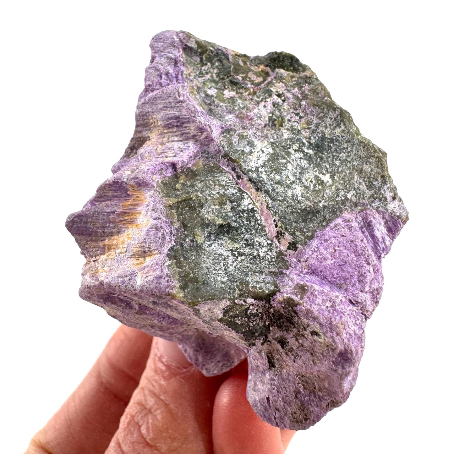 Stichtite | purple stichtite with serpentine, mineral specimen from South Africa