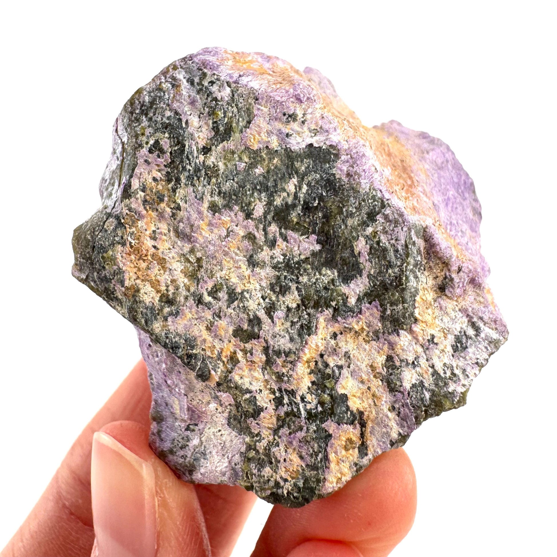Stichtite | purple stichtite with serpentine, mineral specimen from South Africa