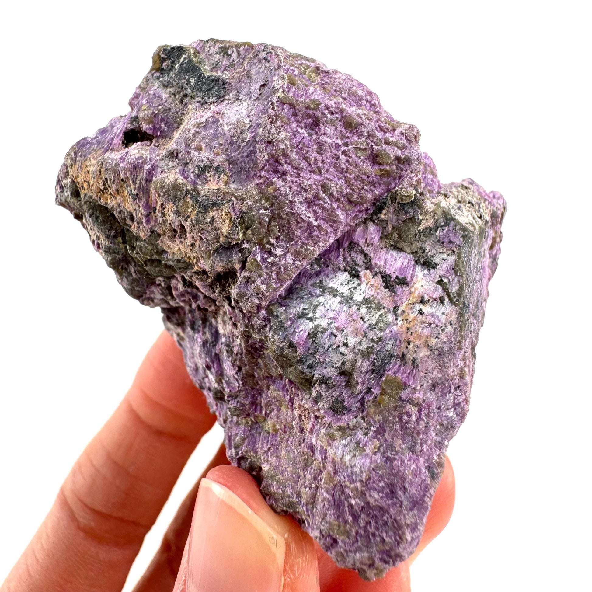 Stichtite | purple stichtite with serpentine, mineral specimen from South Africa