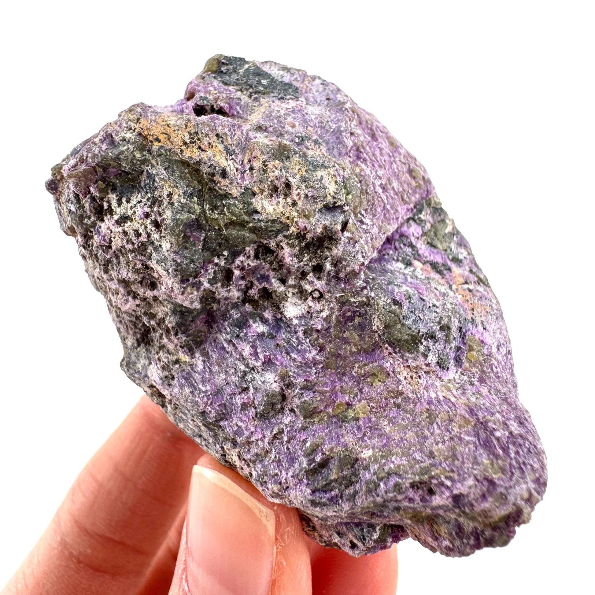 Stichtite | purple stichtite with serpentine, mineral specimen from South Africa