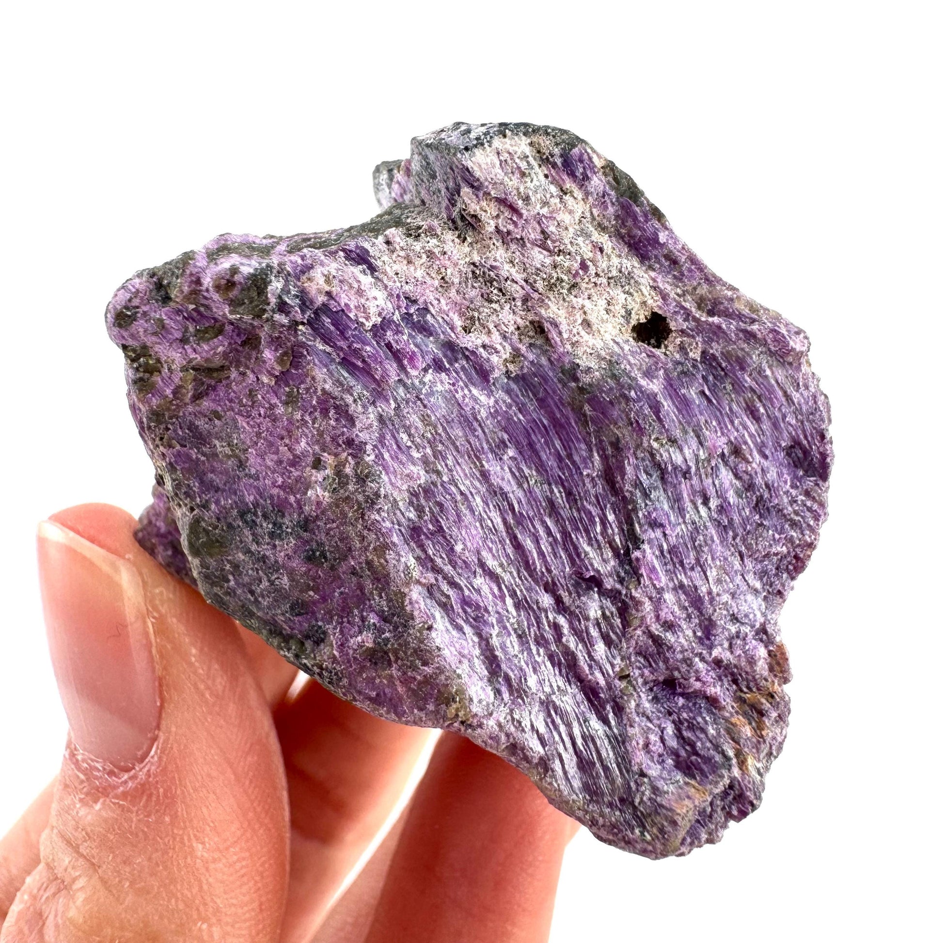 Stichtite | purple stichtite with serpentine, mineral specimen from South Africa