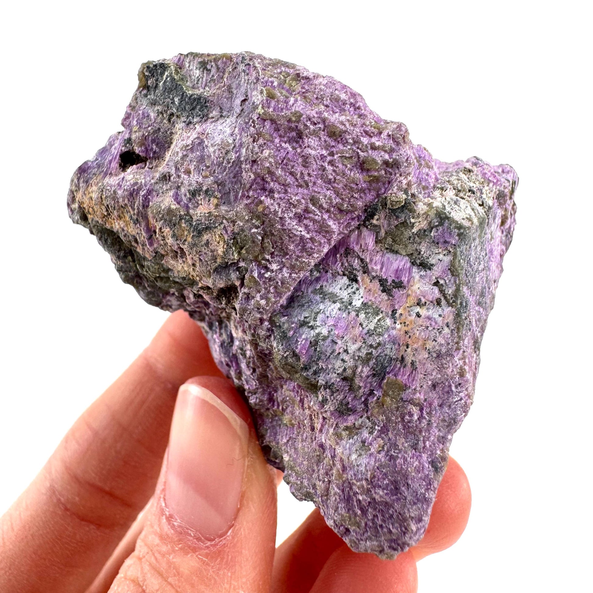 Stichtite | purple stichtite with serpentine, mineral specimen from South Africa