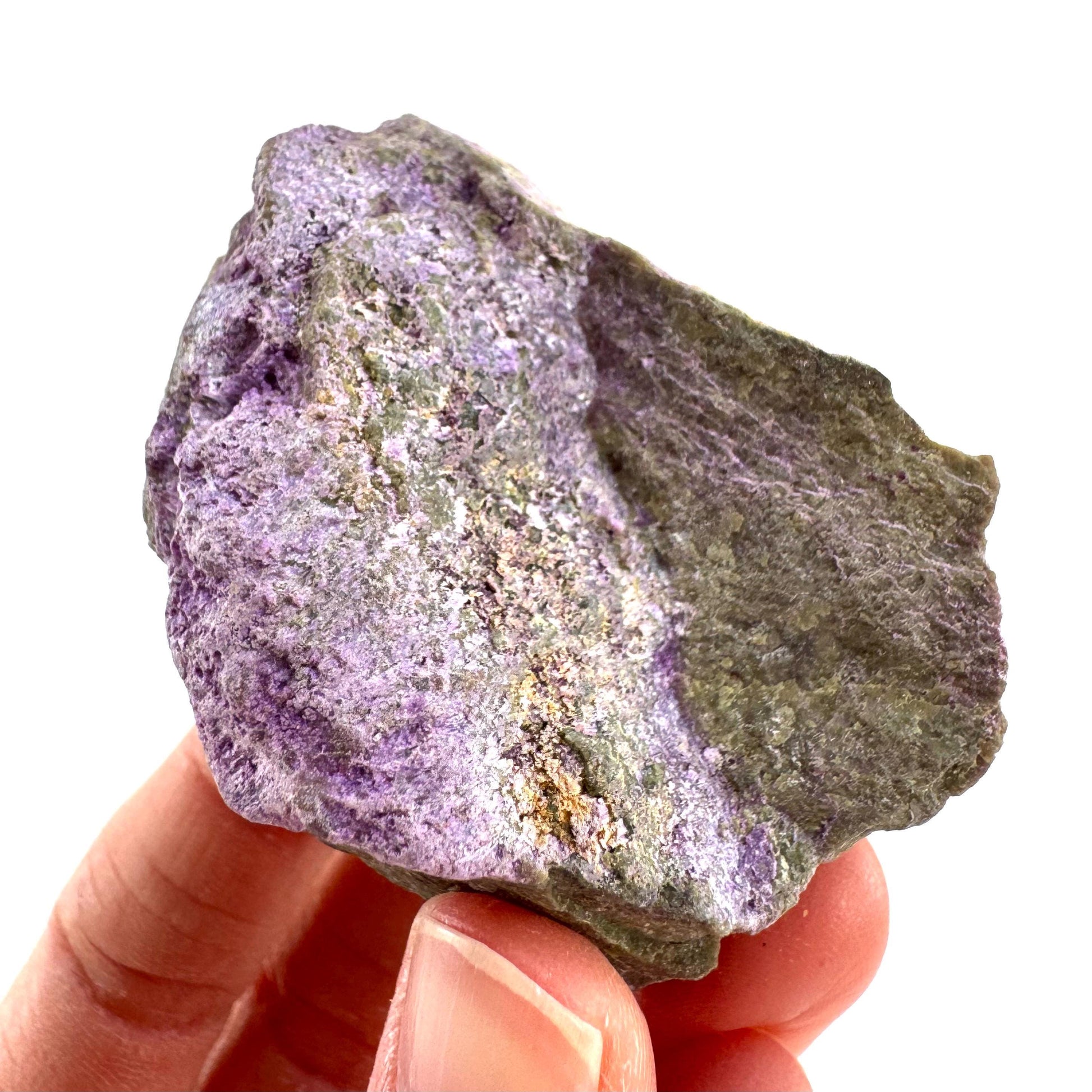 Stichtite | purple stichtite with serpentine, mineral specimen from South Africa