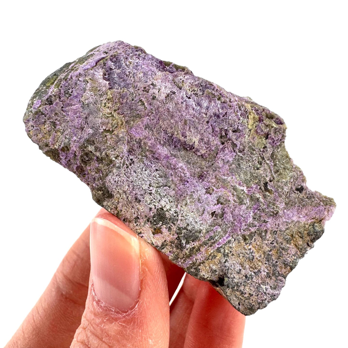 Stichtite | purple stichtite with serpentine, mineral specimen from South Africa