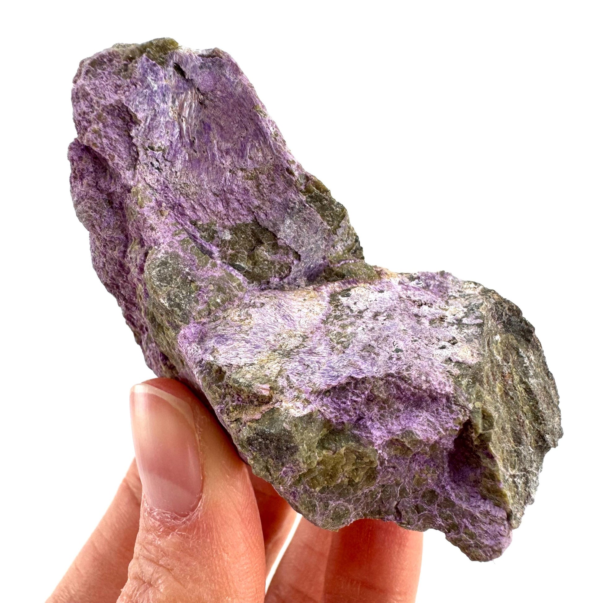 Stichtite | purple stichtite with serpentine, mineral specimen from South Africa