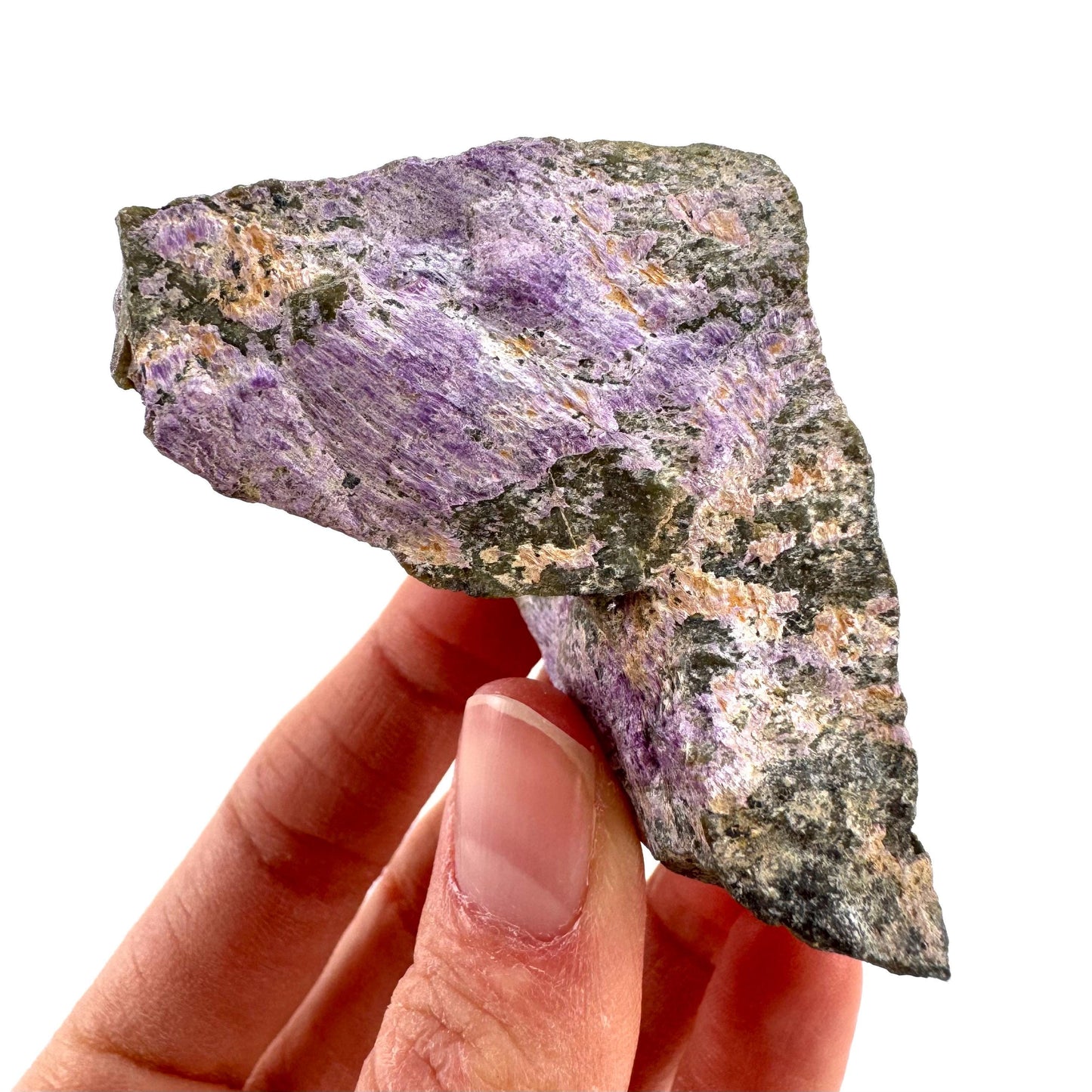 Stichtite | purple stichtite with serpentine, mineral specimen from South Africa