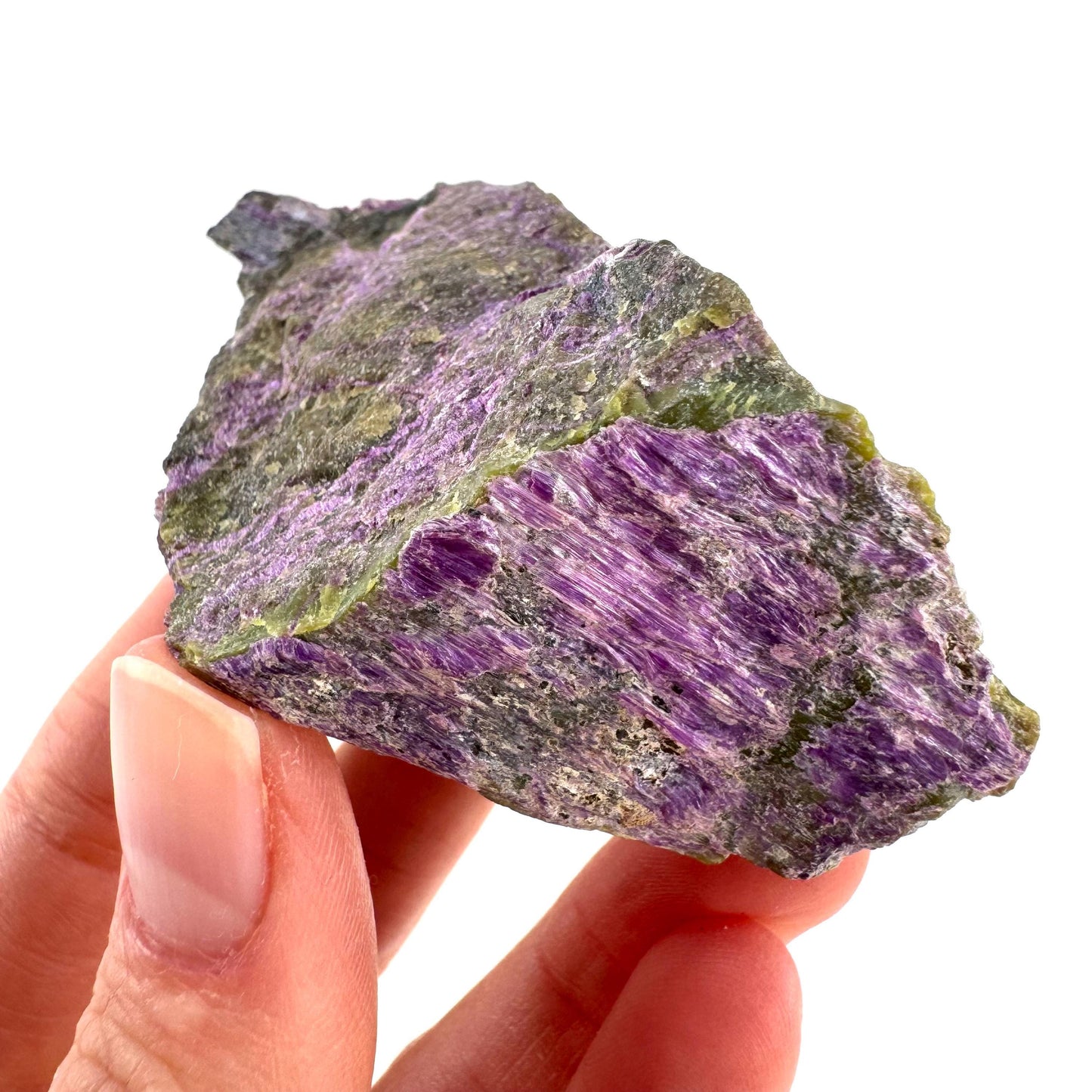 Stichtite | purple stichtite with serpentine, mineral specimen from South Africa