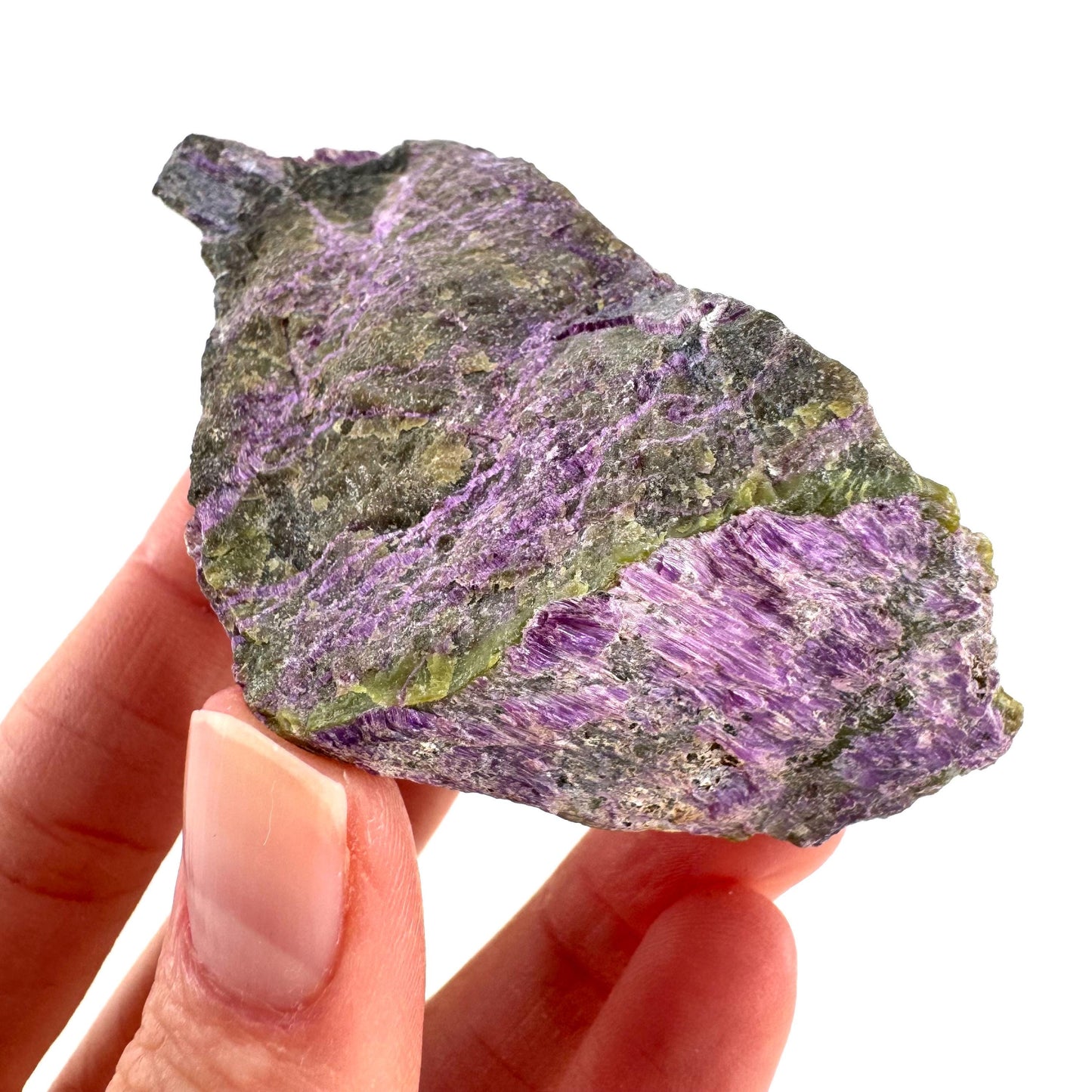 Stichtite | purple stichtite with serpentine, mineral specimen from South Africa