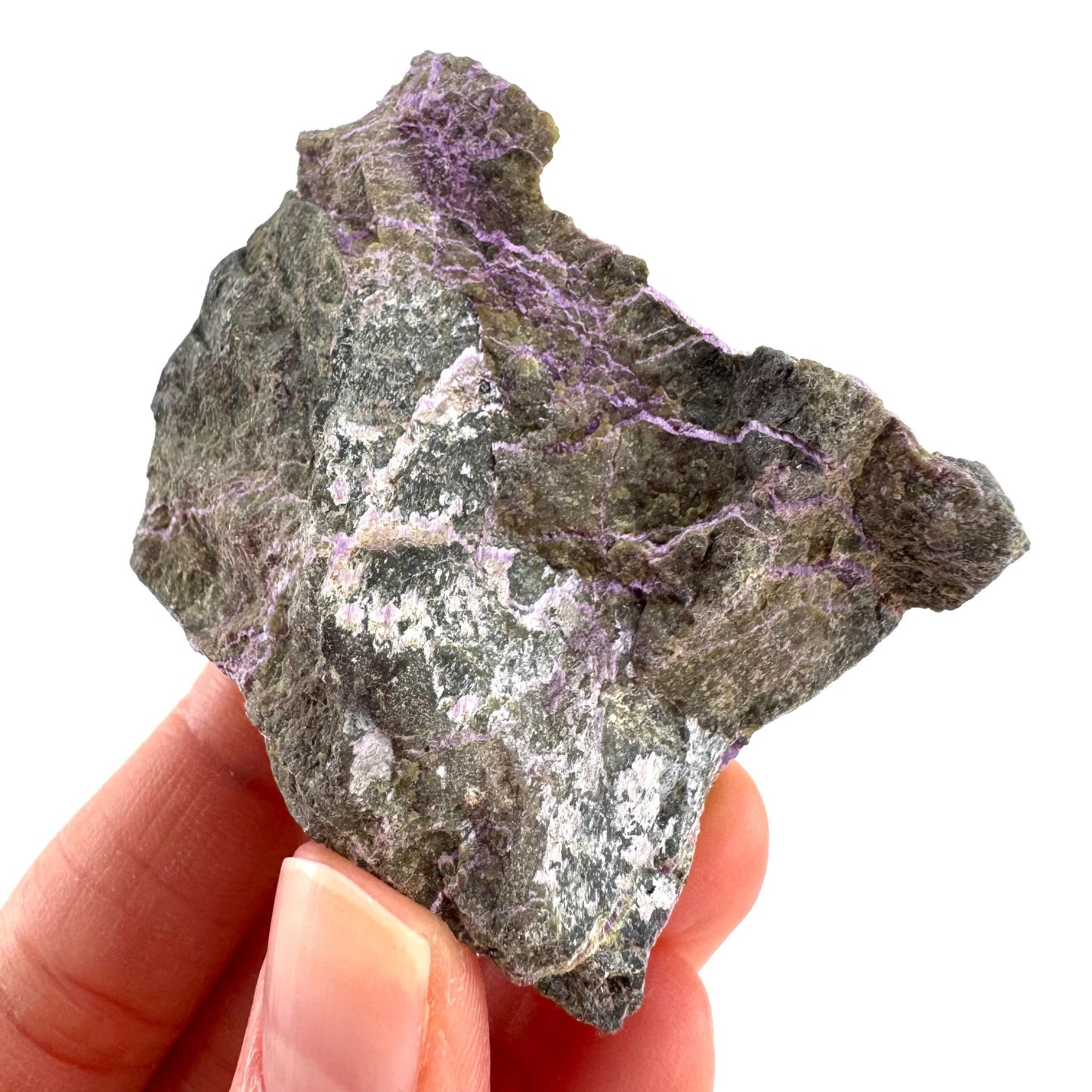 Stichtite | purple stichtite with serpentine, mineral specimen from South Africa