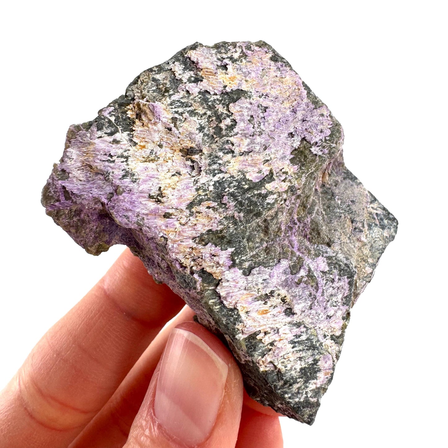 Stichtite | purple stichtite with serpentine, mineral specimen from South Africa
