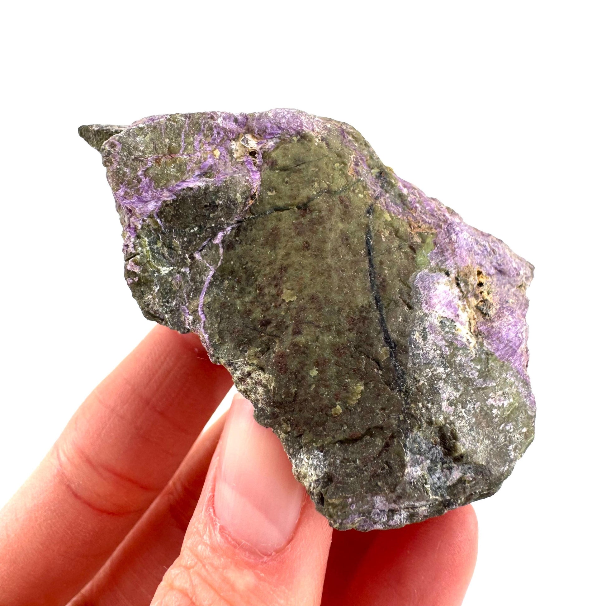 Stichtite | purple stichtite with serpentine, mineral specimen from South Africa