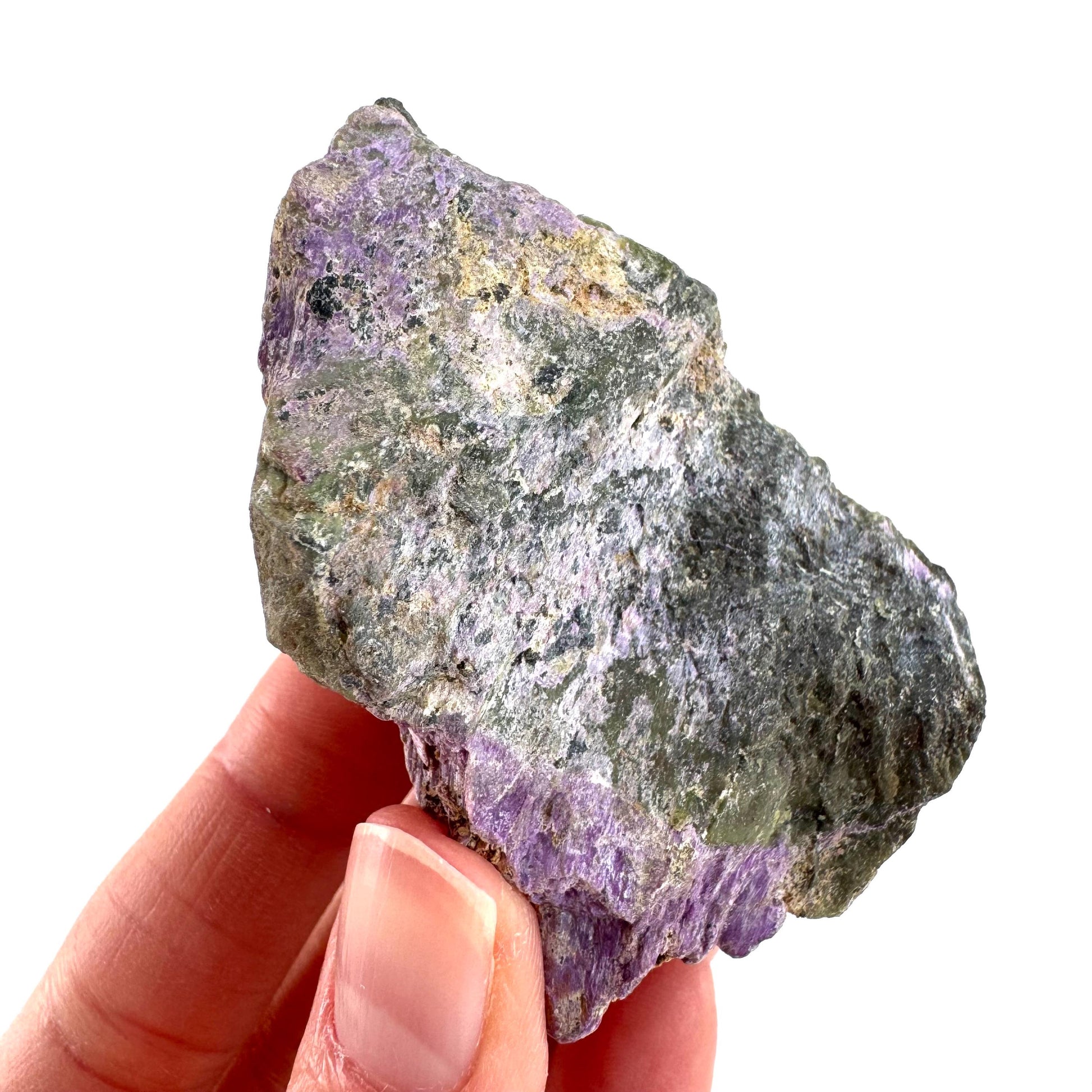 Stichtite | purple stichtite with serpentine, mineral specimen from South Africa