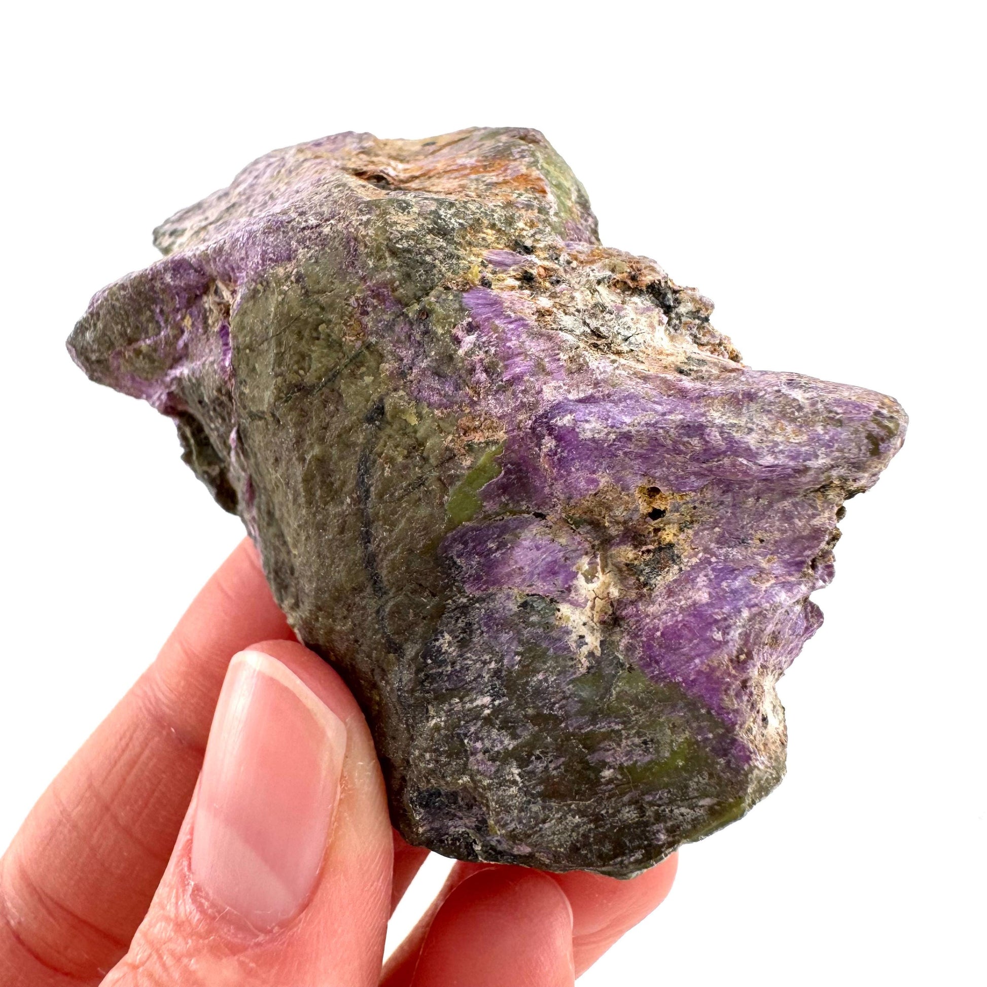 Stichtite | purple stichtite with serpentine, mineral specimen from South Africa