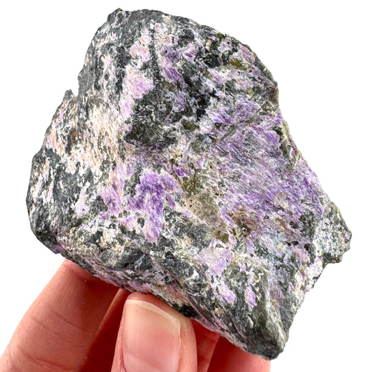 Stichtite | purple stichtite with serpentine, mineral specimen from South Africa