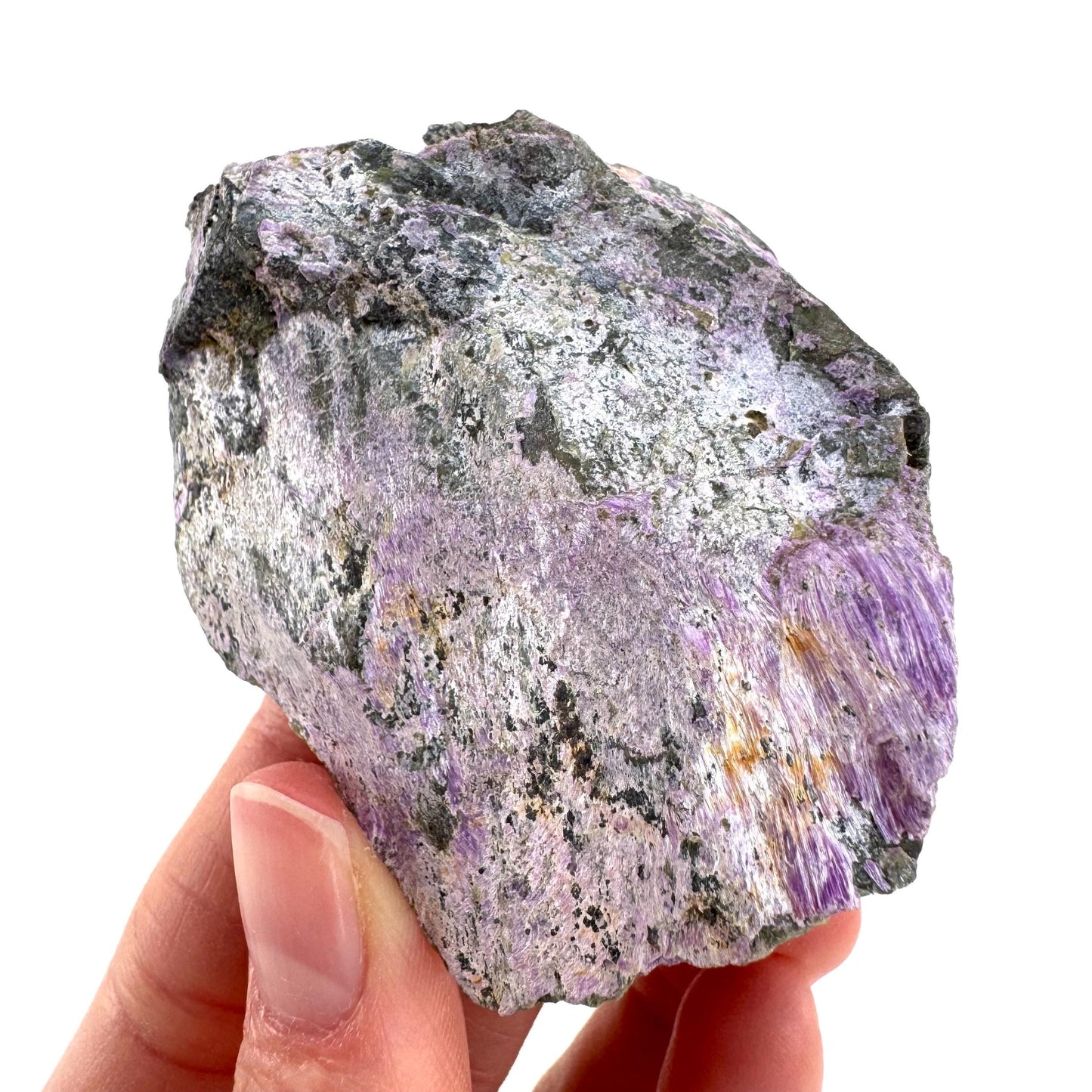 Stichtite | purple stichtite with serpentine, mineral specimen from South Africa