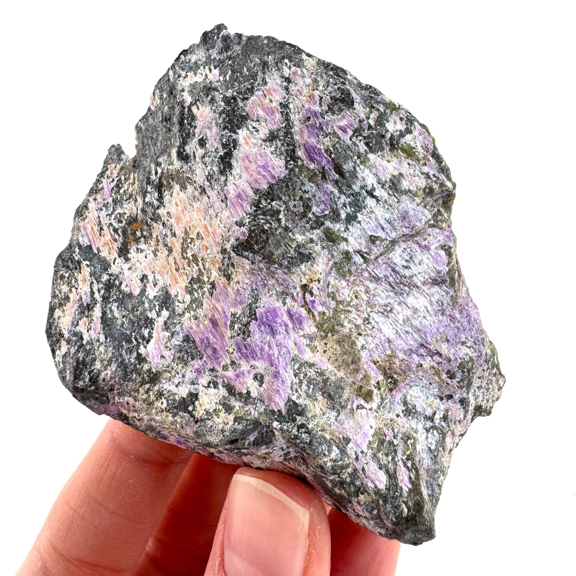 Stichtite | purple stichtite with serpentine, mineral specimen from South Africa