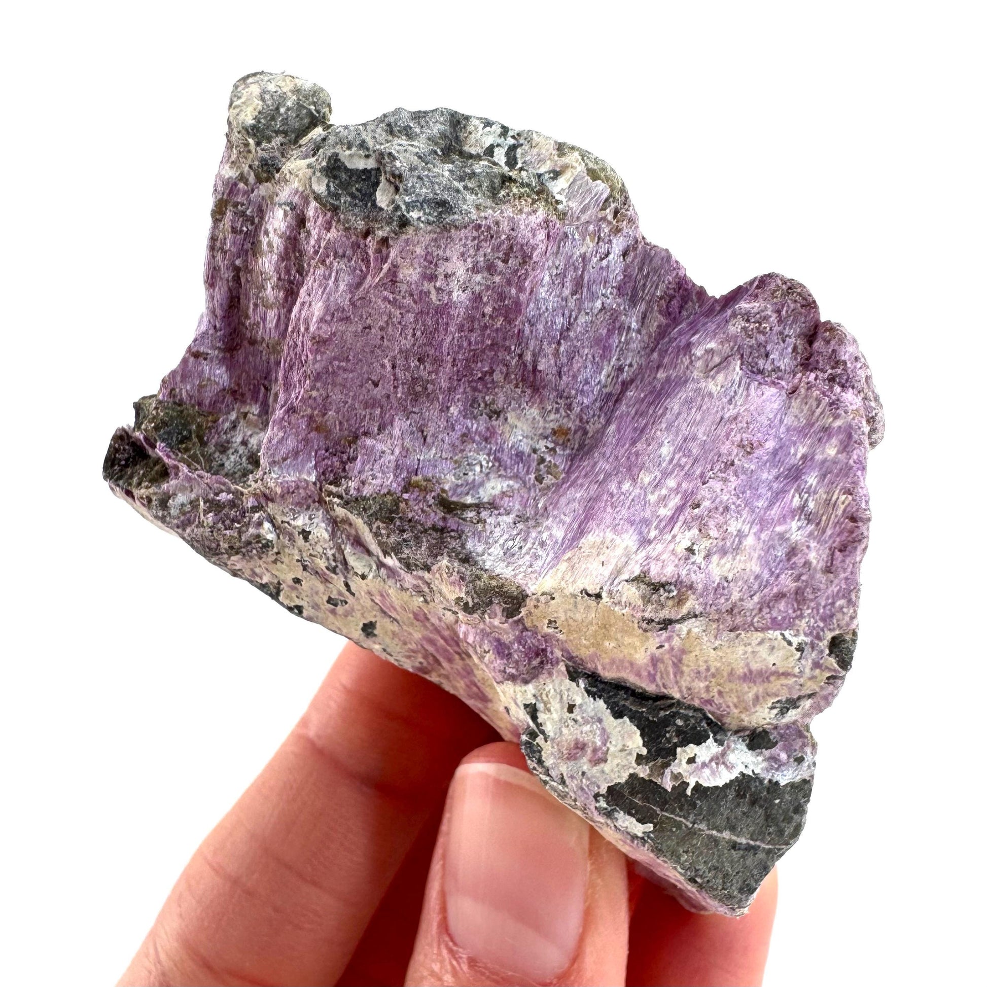 Stichtite | purple stichtite with serpentine, mineral specimen from South Africa
