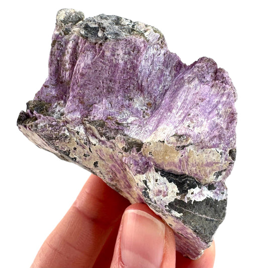 Stichtite | purple stichtite with serpentine, mineral specimen from South Africa