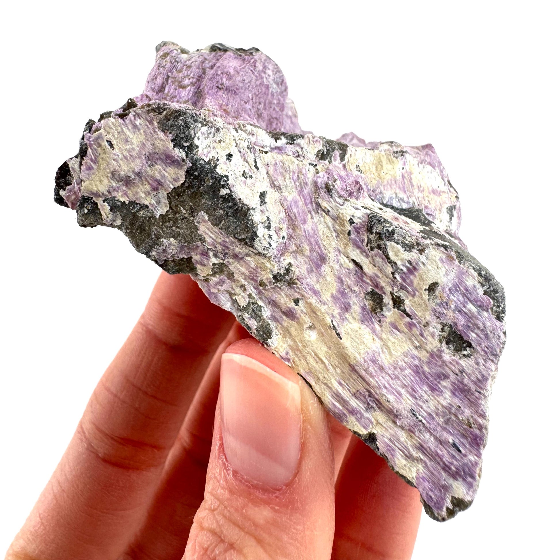 Stichtite | purple stichtite with serpentine, mineral specimen from South Africa