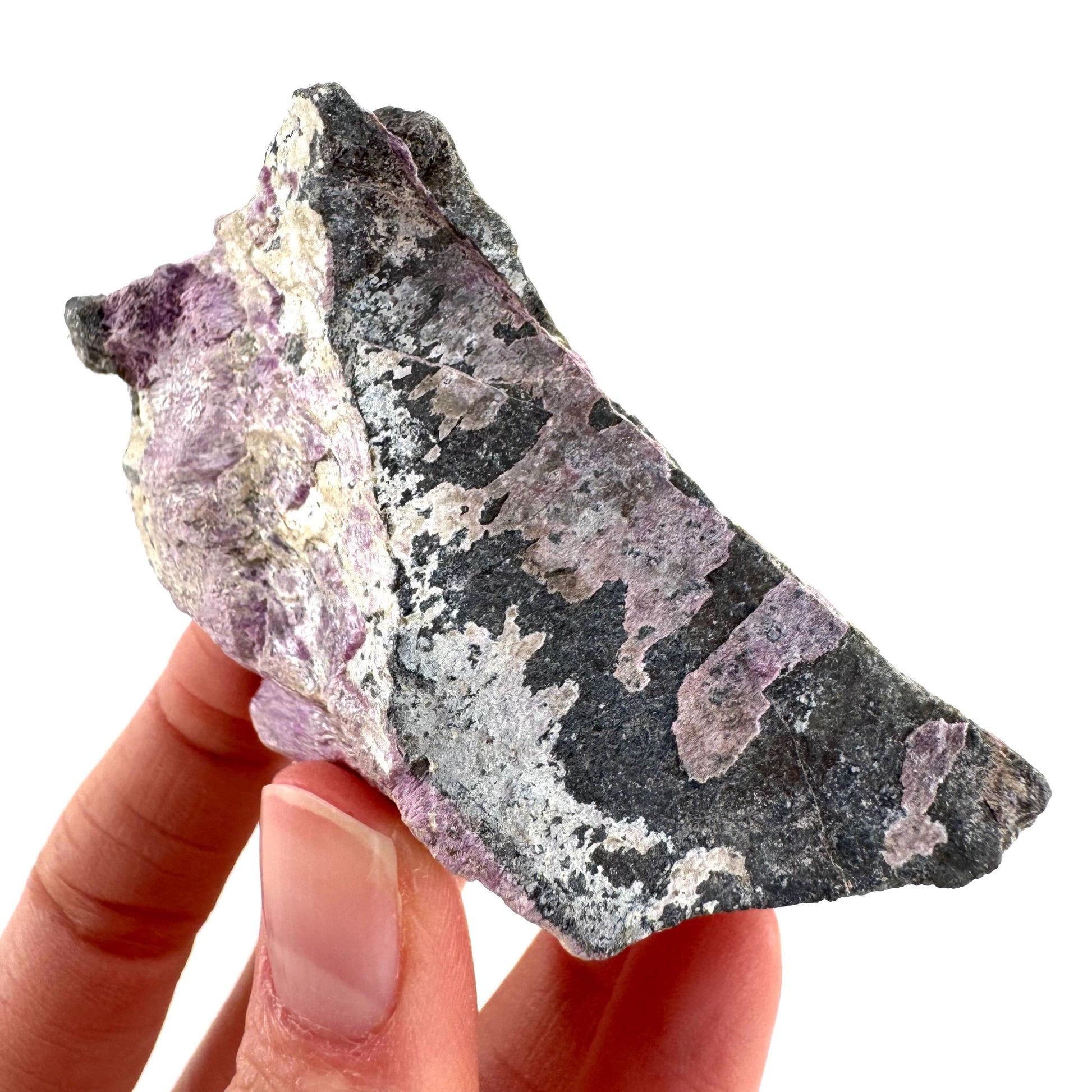 Stichtite | purple stichtite with serpentine, mineral specimen from South Africa