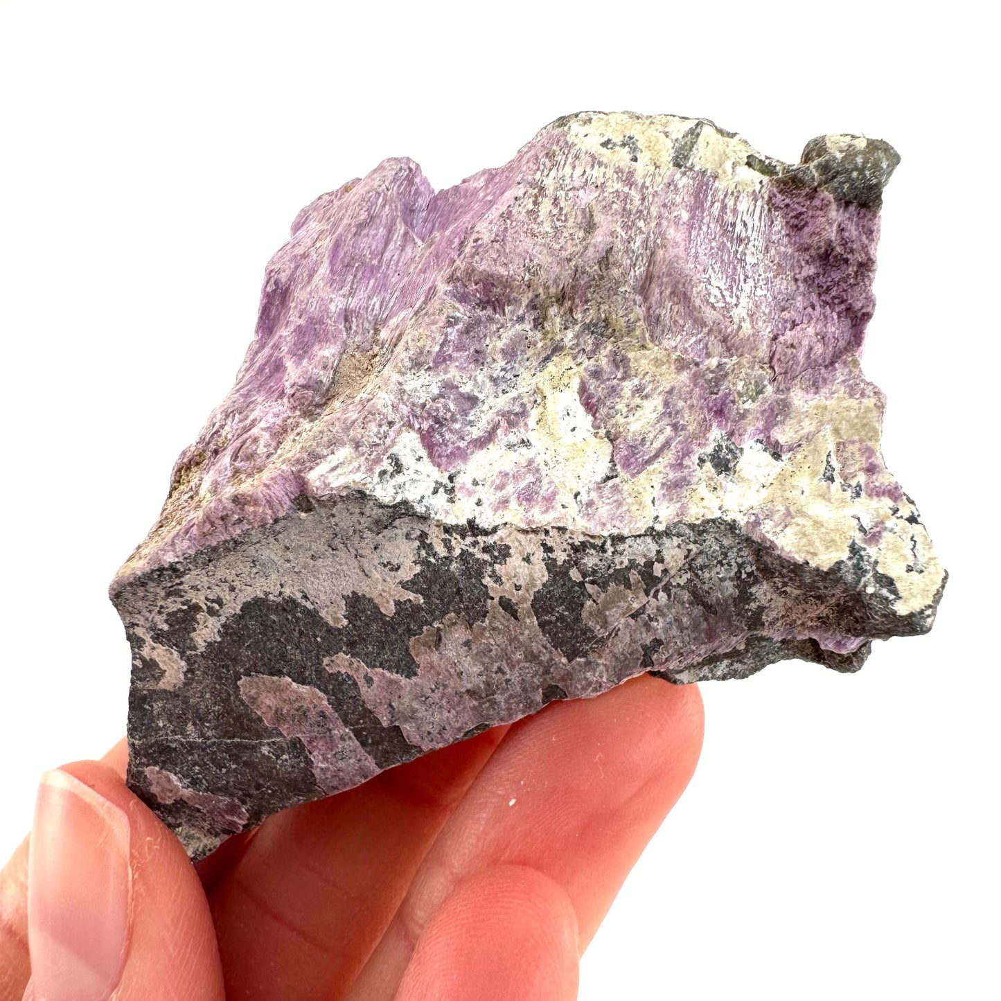 Stichtite | purple stichtite with serpentine, mineral specimen from South Africa