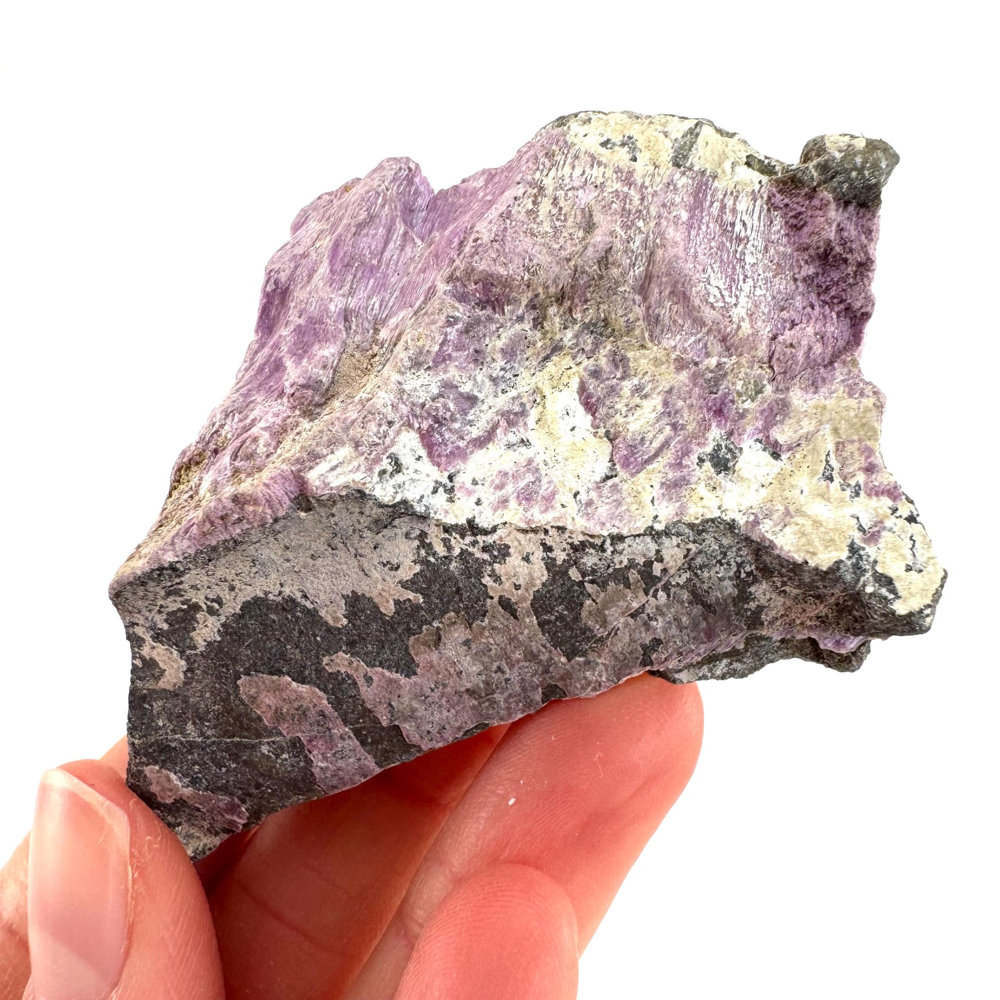Stichtite | purple stichtite with serpentine, mineral specimen from South Africa