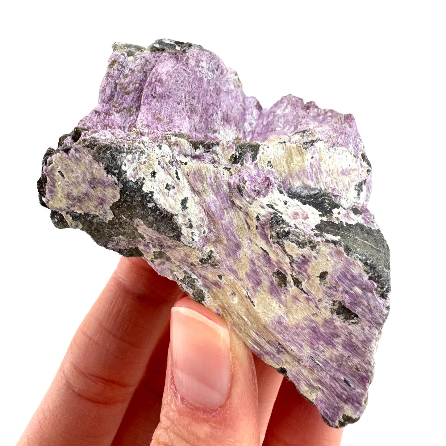 Stichtite | purple stichtite with serpentine, mineral specimen from South Africa