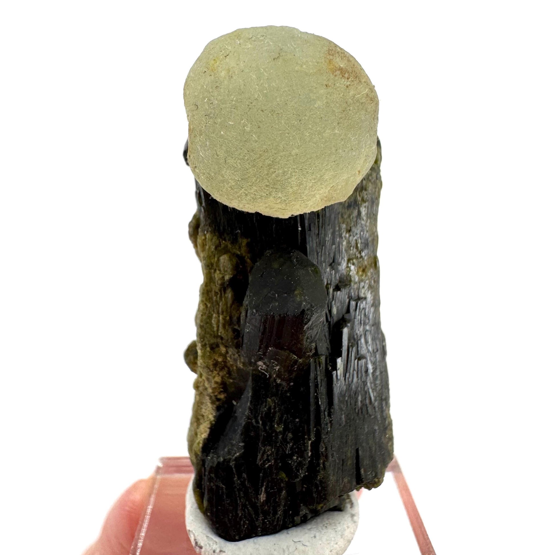 Prehnite with Epidote | Botryoidal green crystal, mineral specimen from Mali