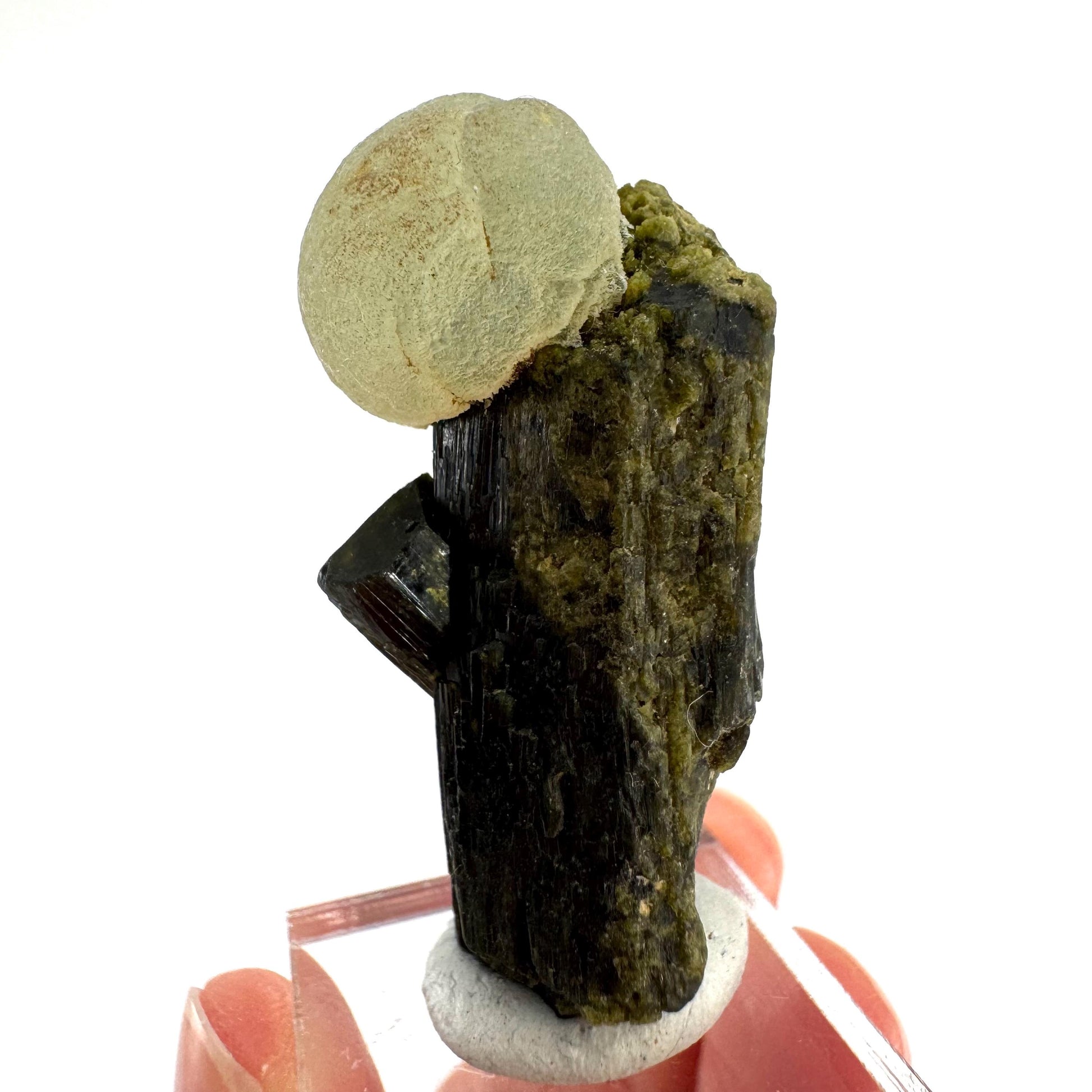 Prehnite with Epidote | Botryoidal green crystal, mineral specimen from Mali