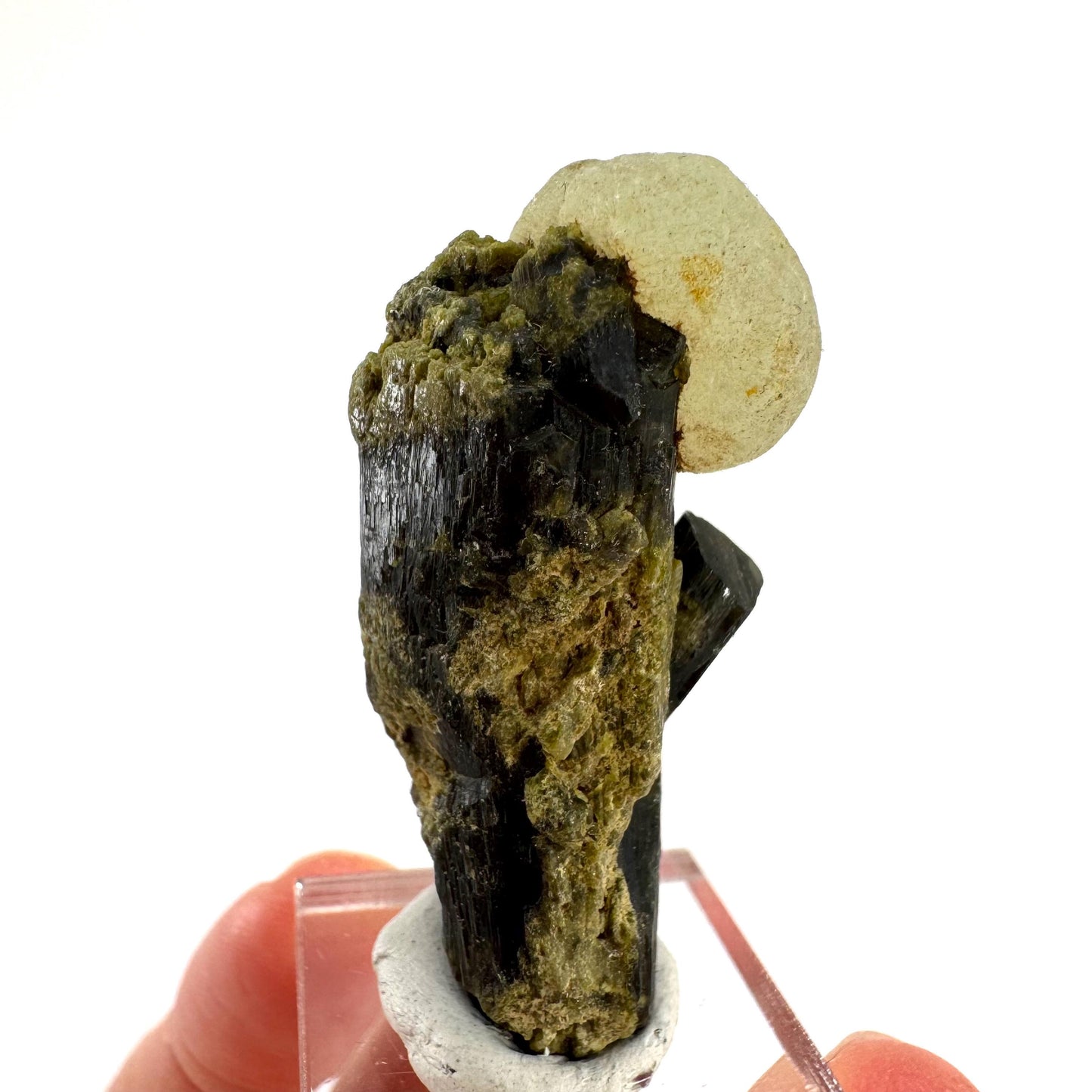 Prehnite with Epidote | Botryoidal green crystal, mineral specimen from Mali