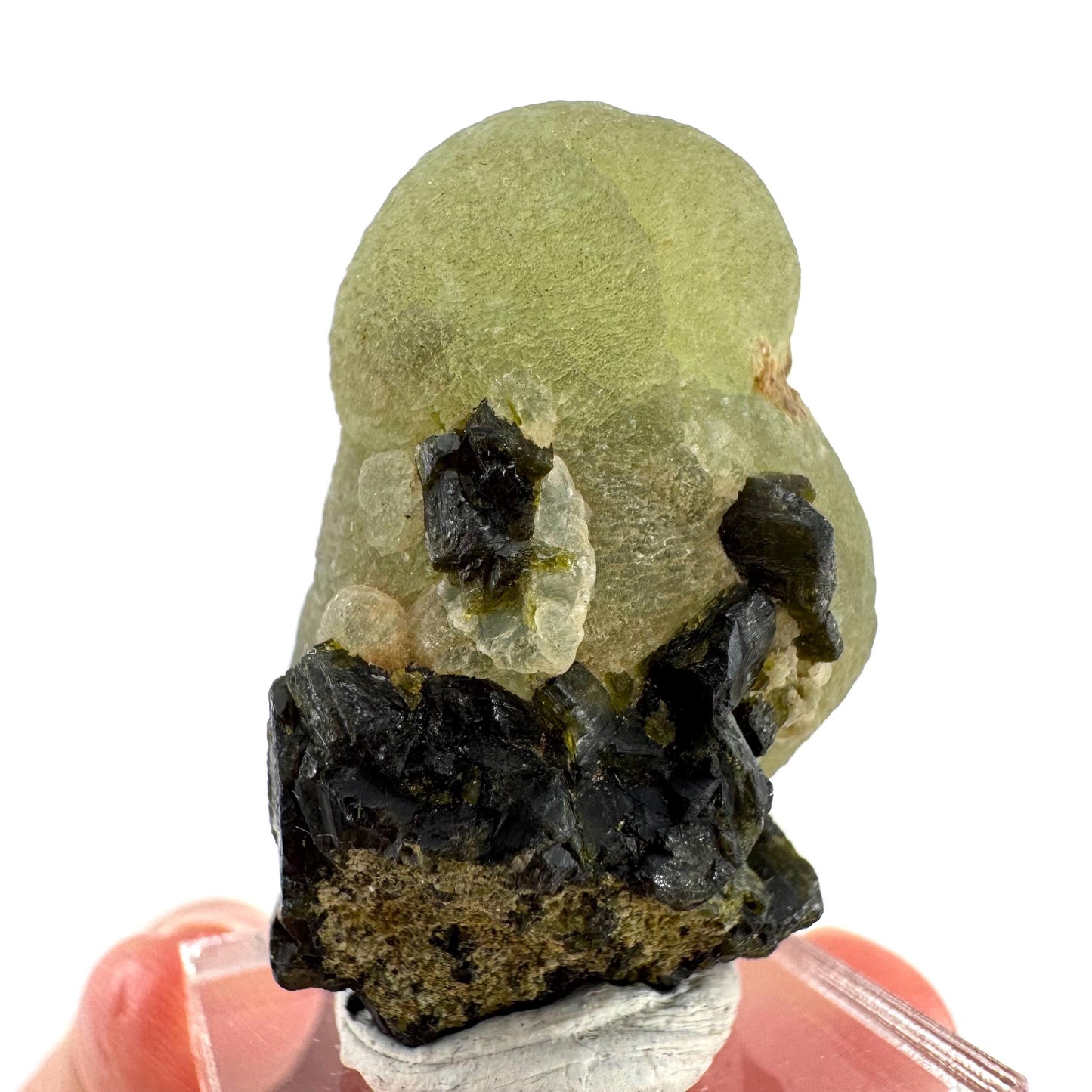 Prehnite with Epidote | Botryoidal green crystal, mineral specimen from Mali
