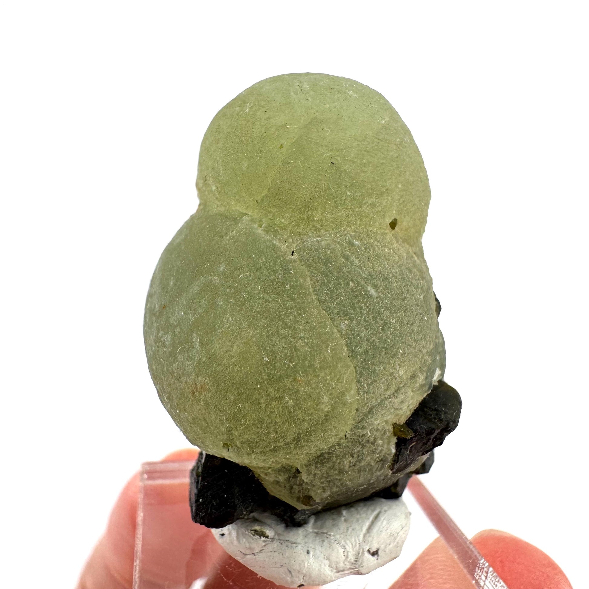 Prehnite with Epidote | Botryoidal green crystal, mineral specimen from Mali