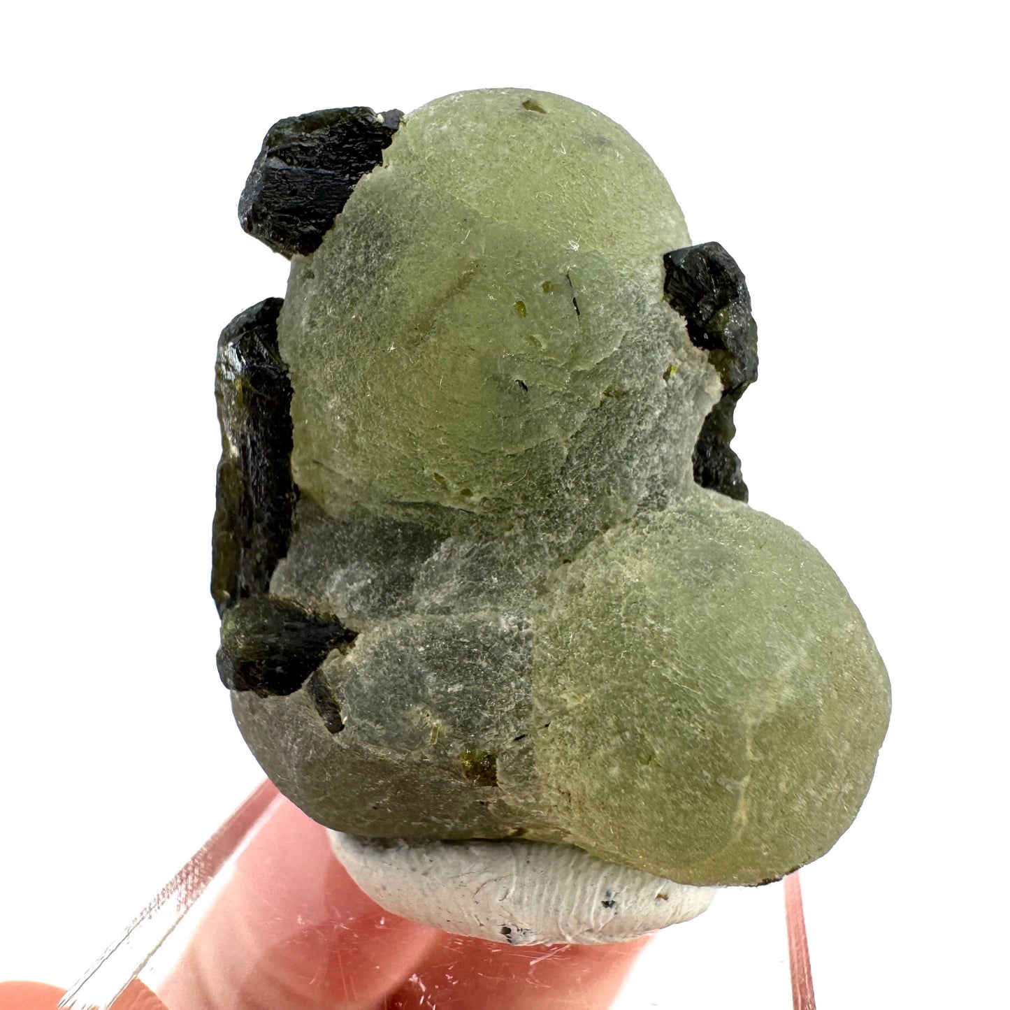 Prehnite with Epidote | Botryoidal green crystal, mineral specimen from Mali