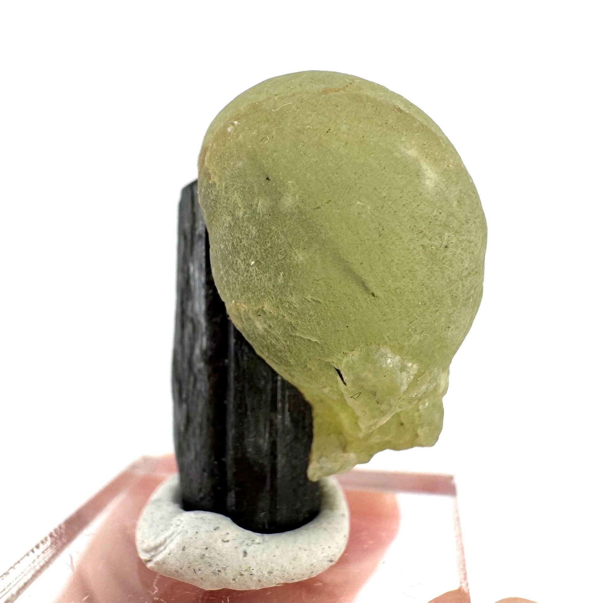 Prehnite with Epidote | Botryoidal green crystal, mineral specimen from Mali