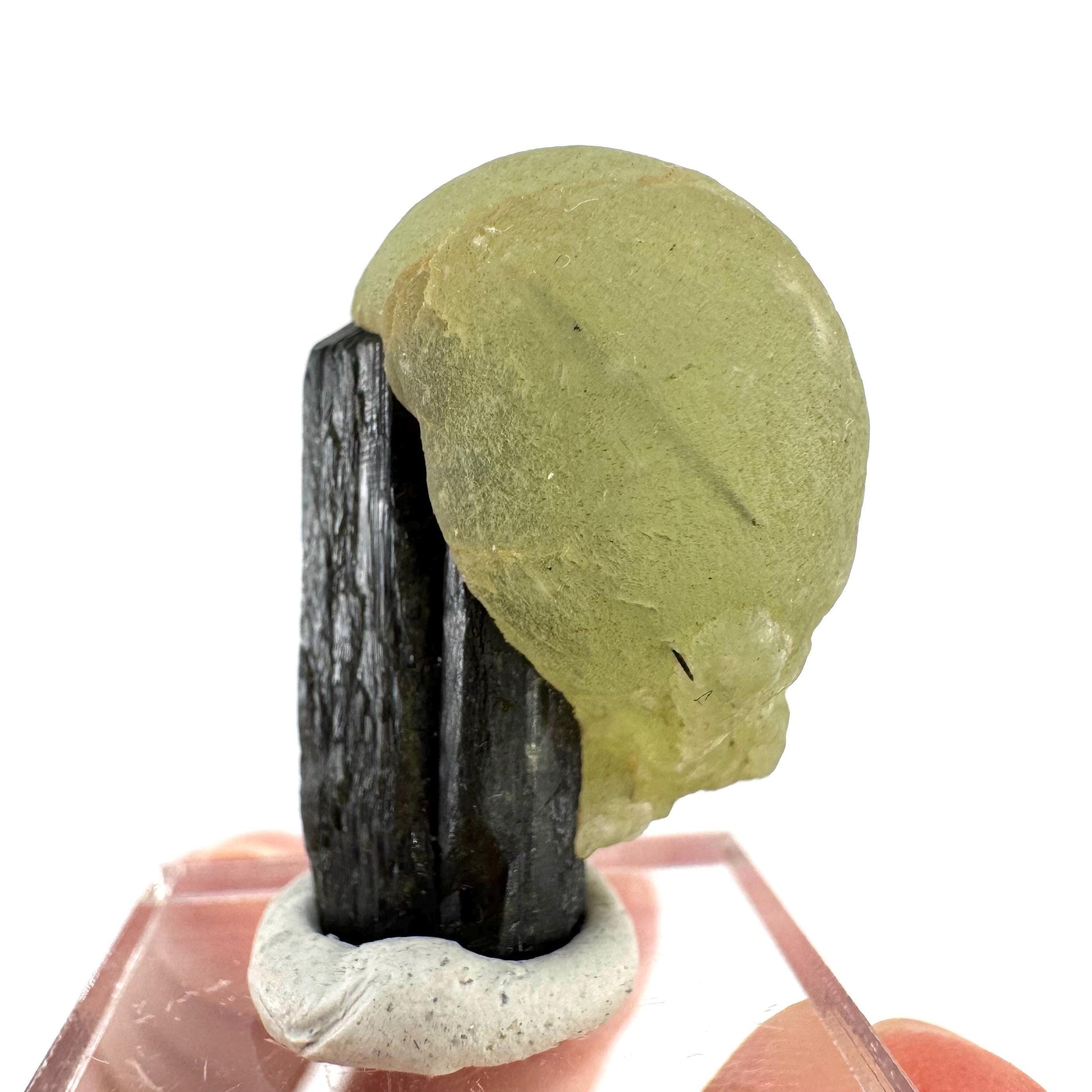 Prehnite with Epidote | Botryoidal green crystal, mineral specimen from Mali