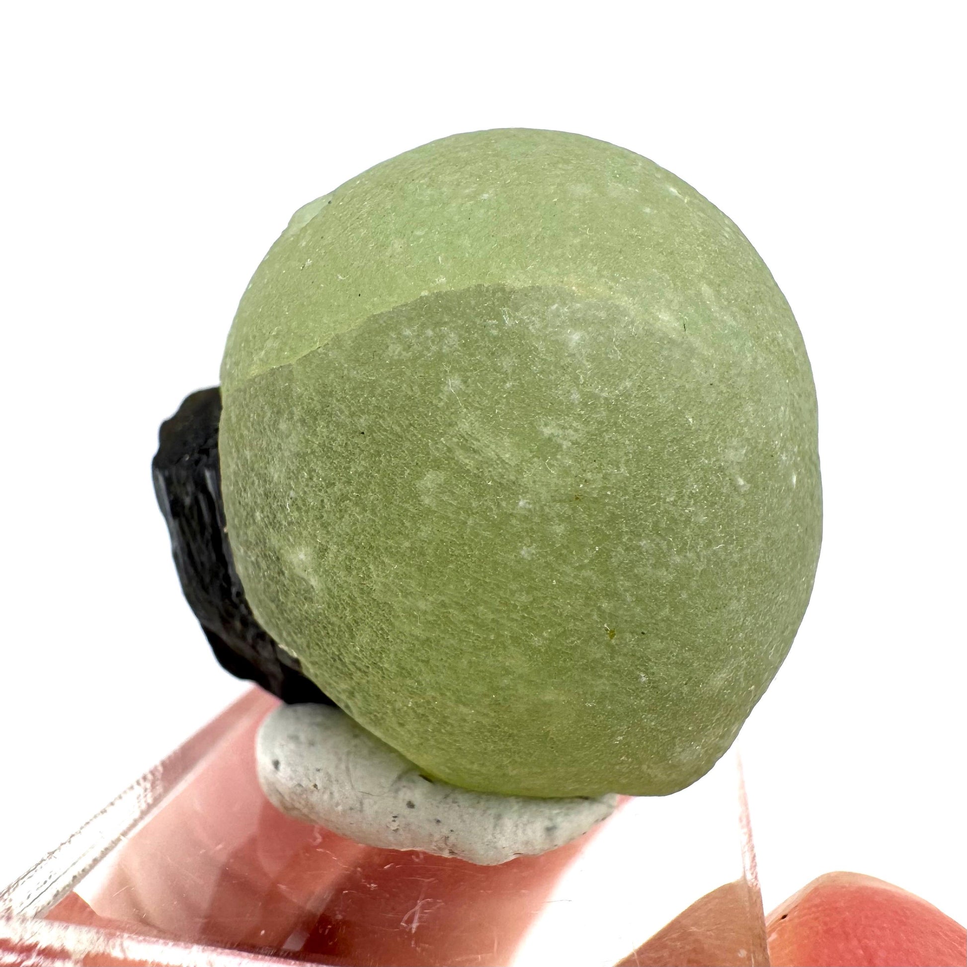 Prehnite with Epidote | Botryoidal green crystal, mineral specimen from Mali