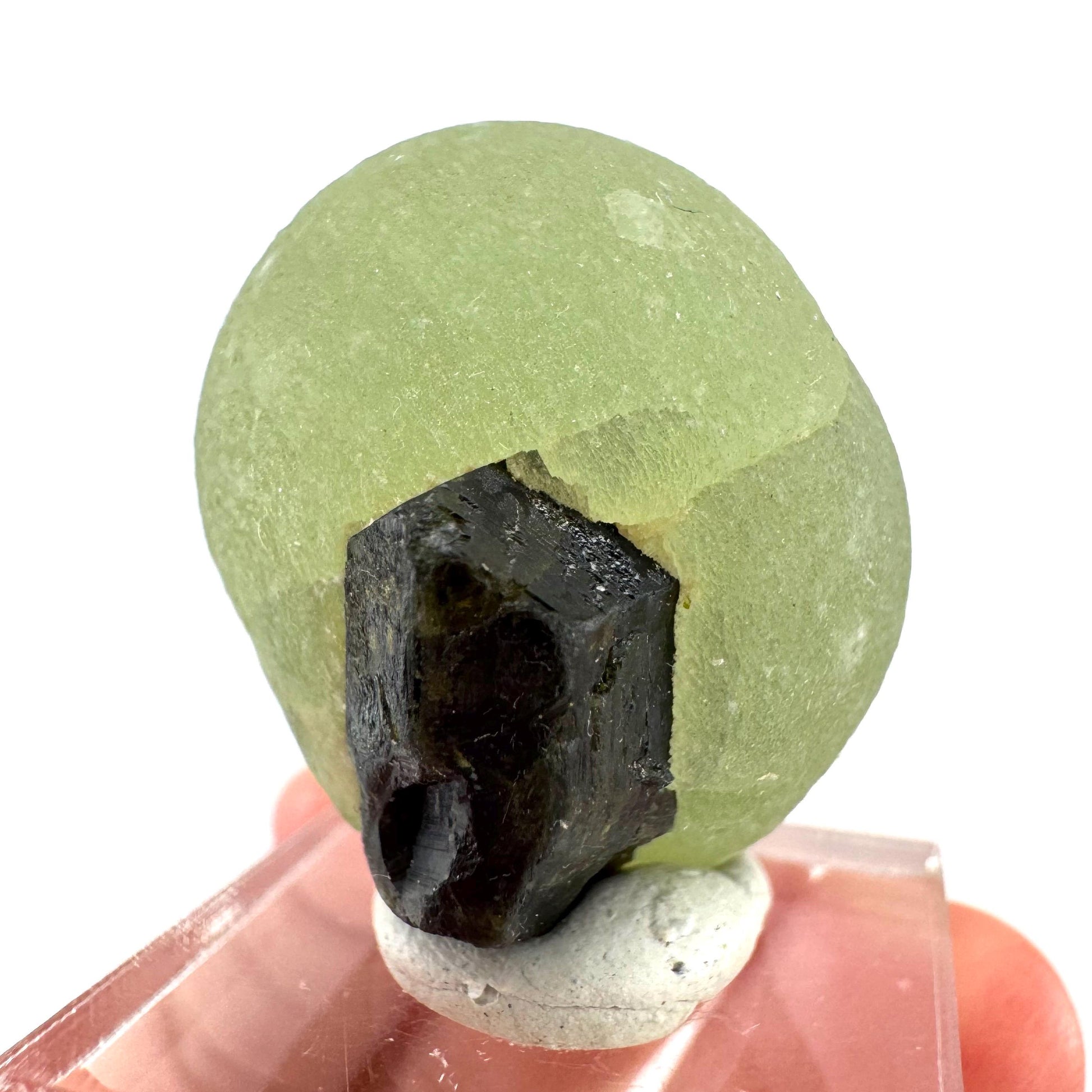 Prehnite with Epidote | Botryoidal green crystal, mineral specimen from Mali