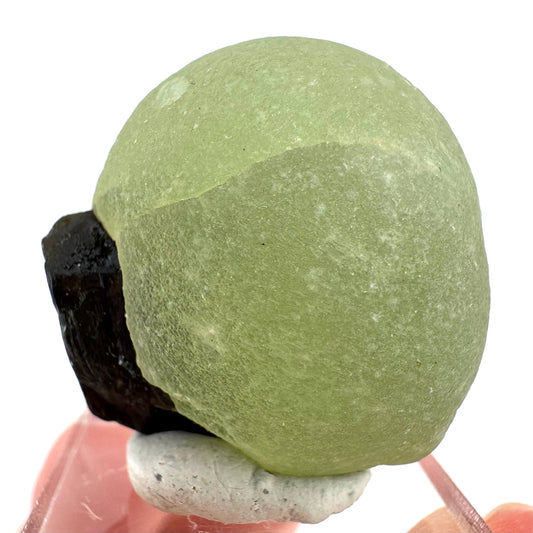 Prehnite with Epidote | Botryoidal green crystal, mineral specimen from Mali