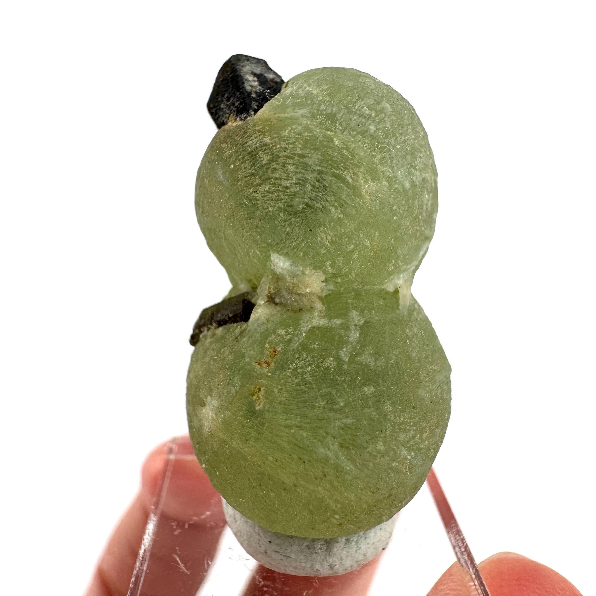 Prehnite with Epidote | Botryoidal green crystal, mineral specimen from Mali