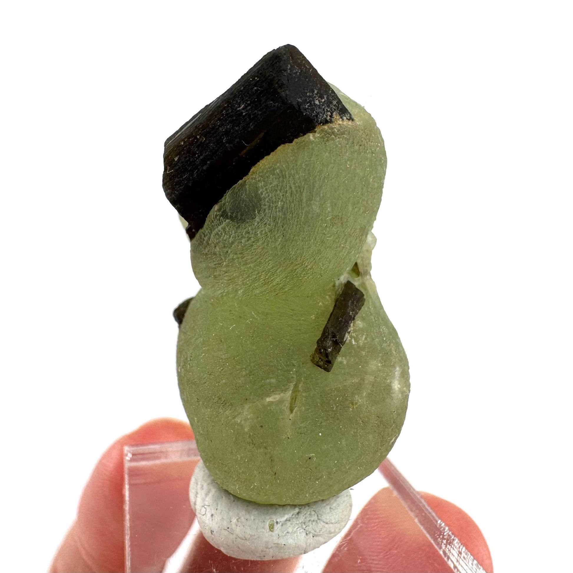 Prehnite with Epidote | Botryoidal green crystal, mineral specimen from Mali