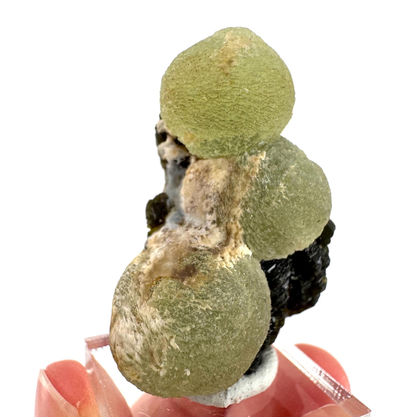Prehnite with Epidote | Botryoidal green crystal, mineral specimen from Mali